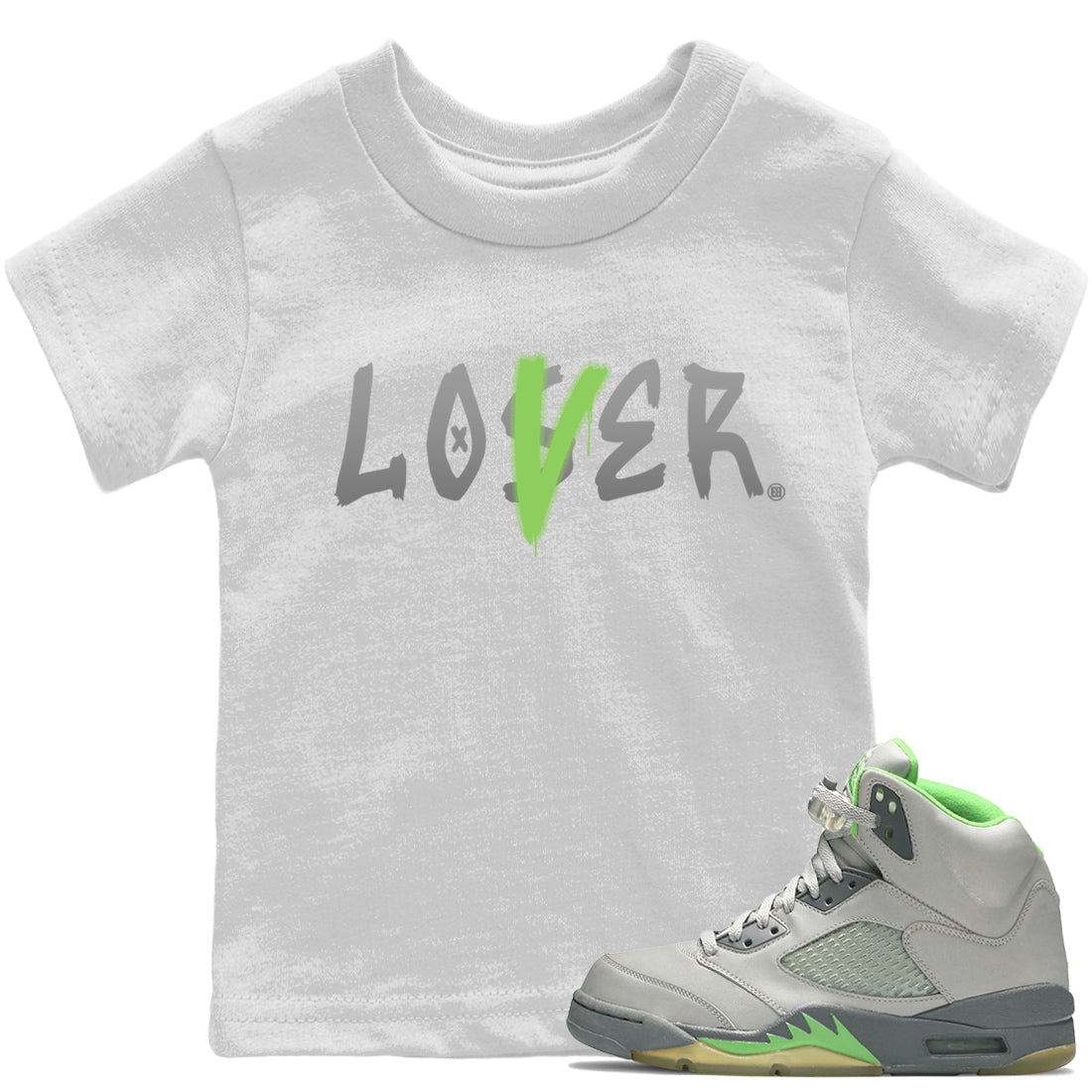 Loser Lover Kids Tops - Air Jordan 5 Green Bean