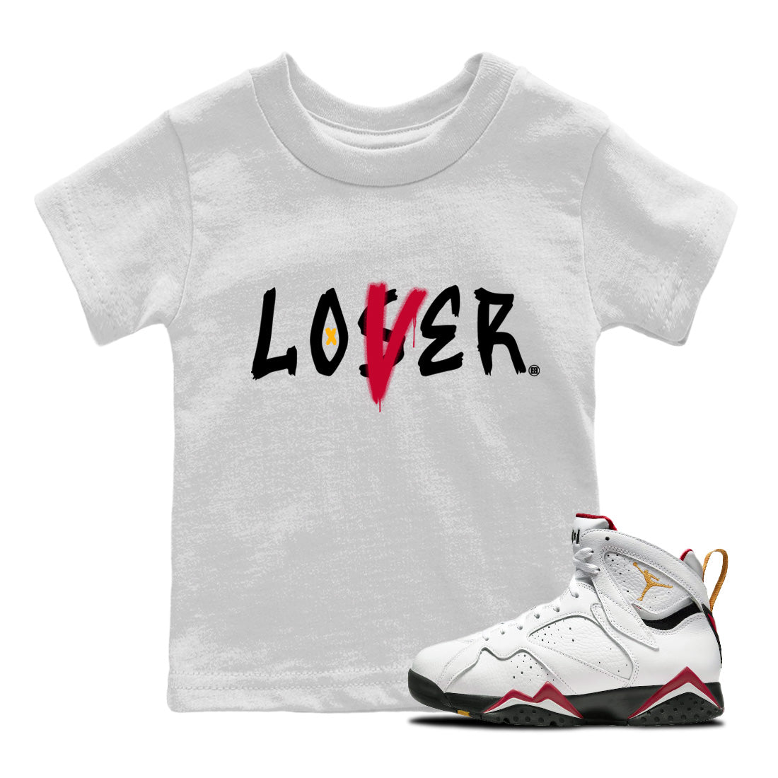 Loser Lover Kids Tops - Air Jordan 7 Cardinal