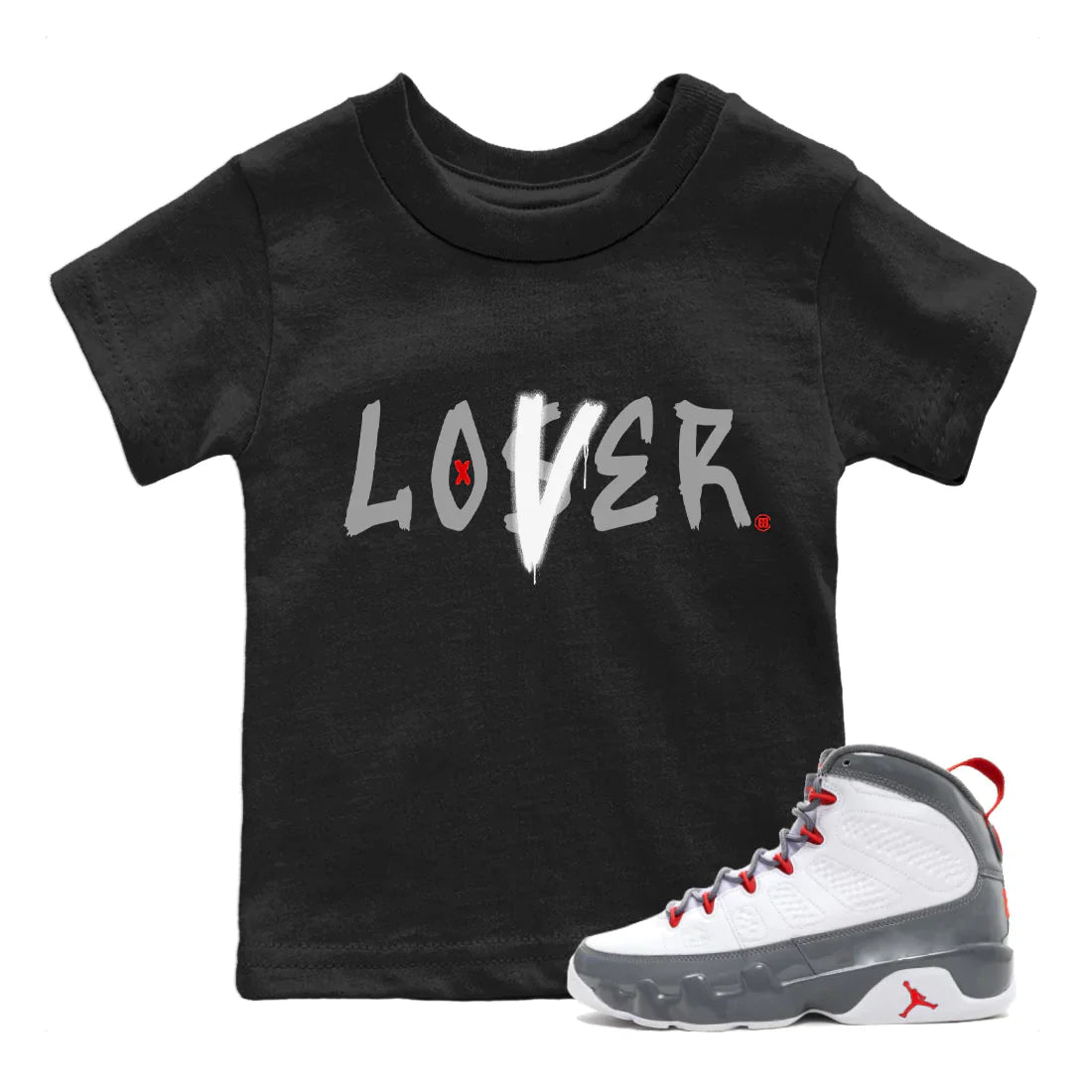 Loser Lover Kids Tops - Air Jordan 9 Fire Red