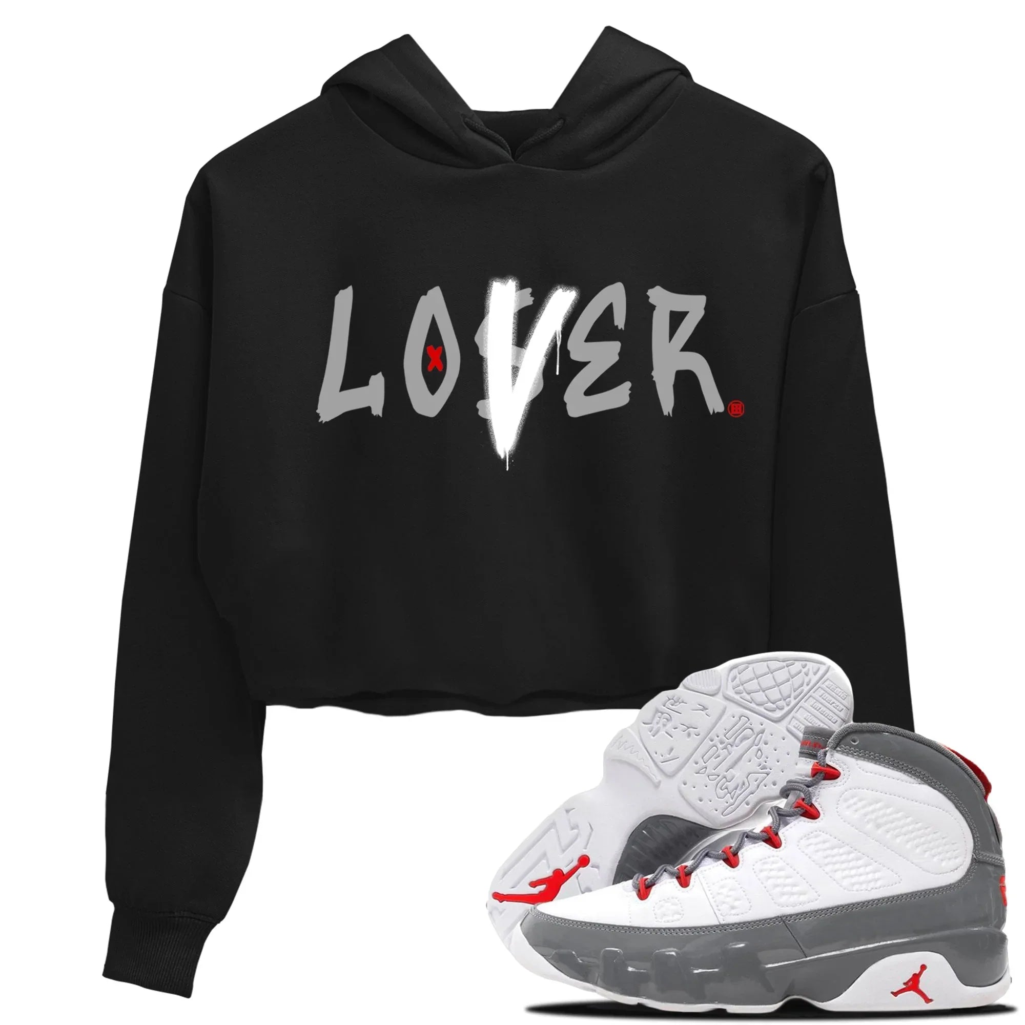 Loser Lover Women's Tops - Air Jordan 9 Fire Red