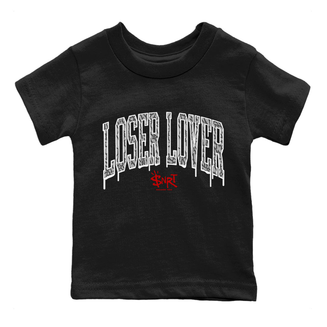 Loser Lover Letter Kids Tops - Air Jordan 3 White Cement