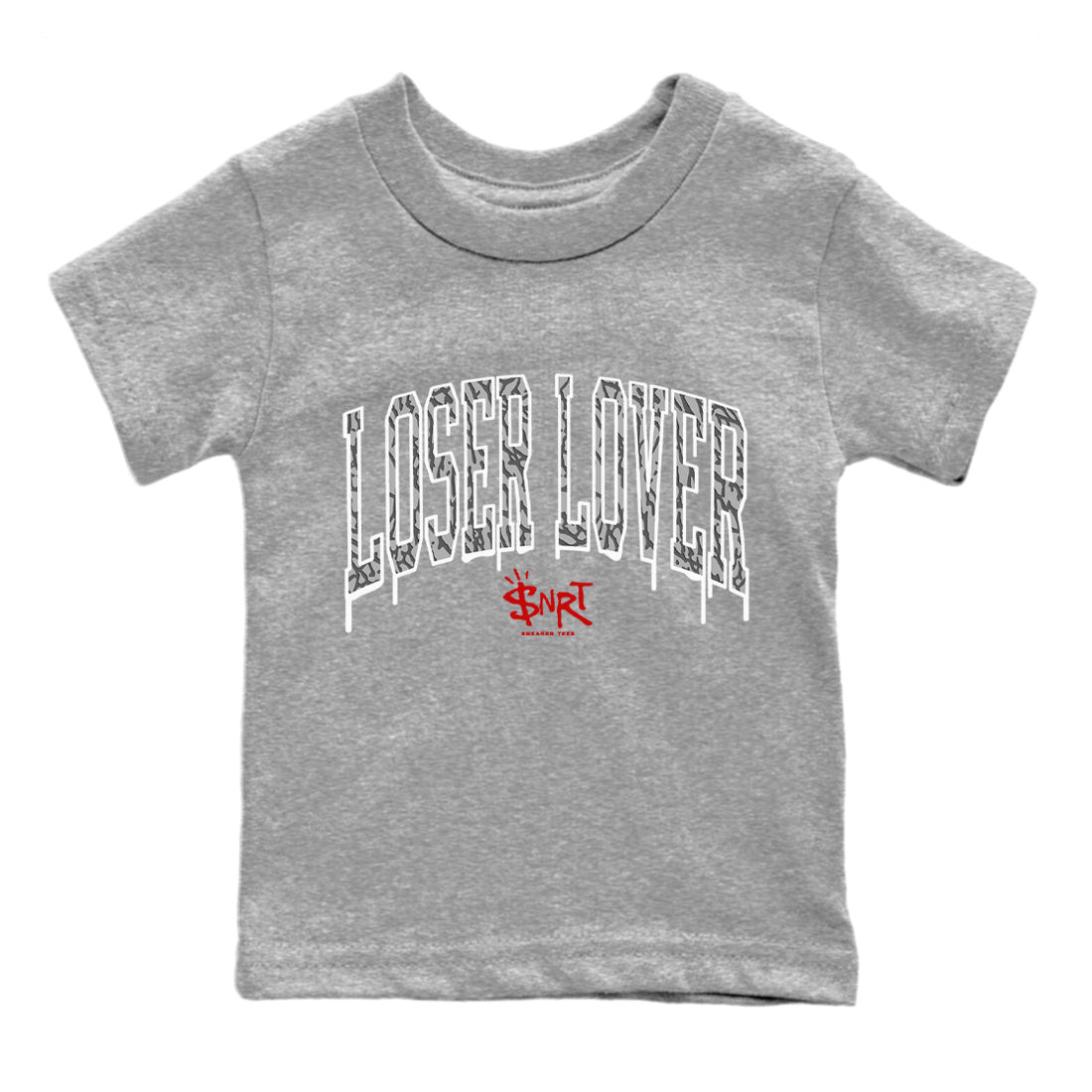 Loser Lover Letter Kids Tops - Air Jordan 3 White Cement