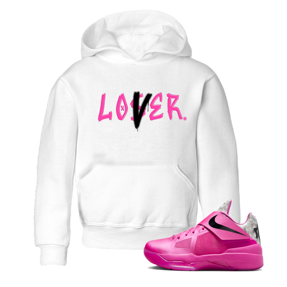Loser Lover snkmatch Tees Kids - Nike KD 4 Aunt Pearl