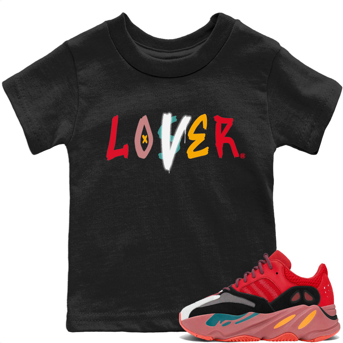 Loser Lover Kids Tops - Yeezy 700 Hi-Res Red