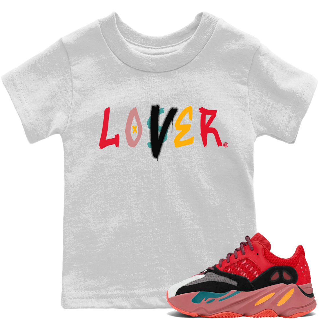 Loser Lover Kids Tops - Yeezy 700 Hi-Res Red