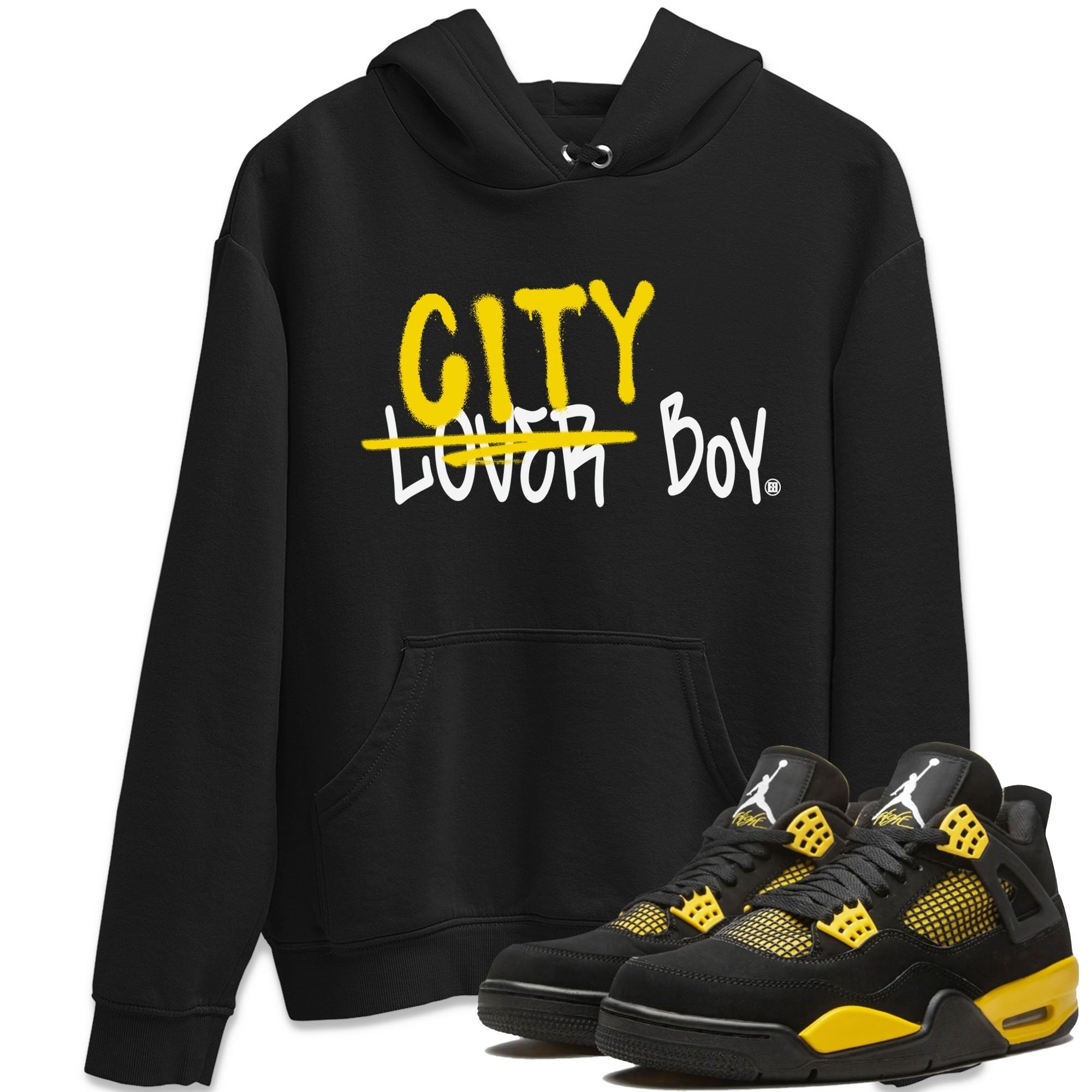 Loser X City Boy Unisex Tops - Air Jordan 4 Thunder