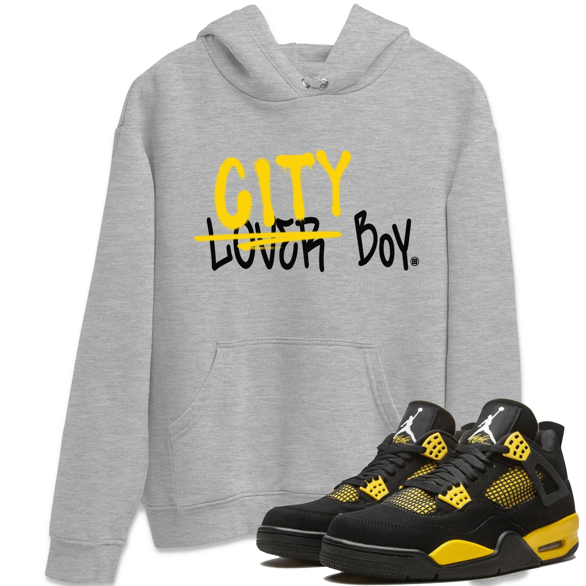 Loser X City Boy Unisex Tops - Air Jordan 4 Thunder
