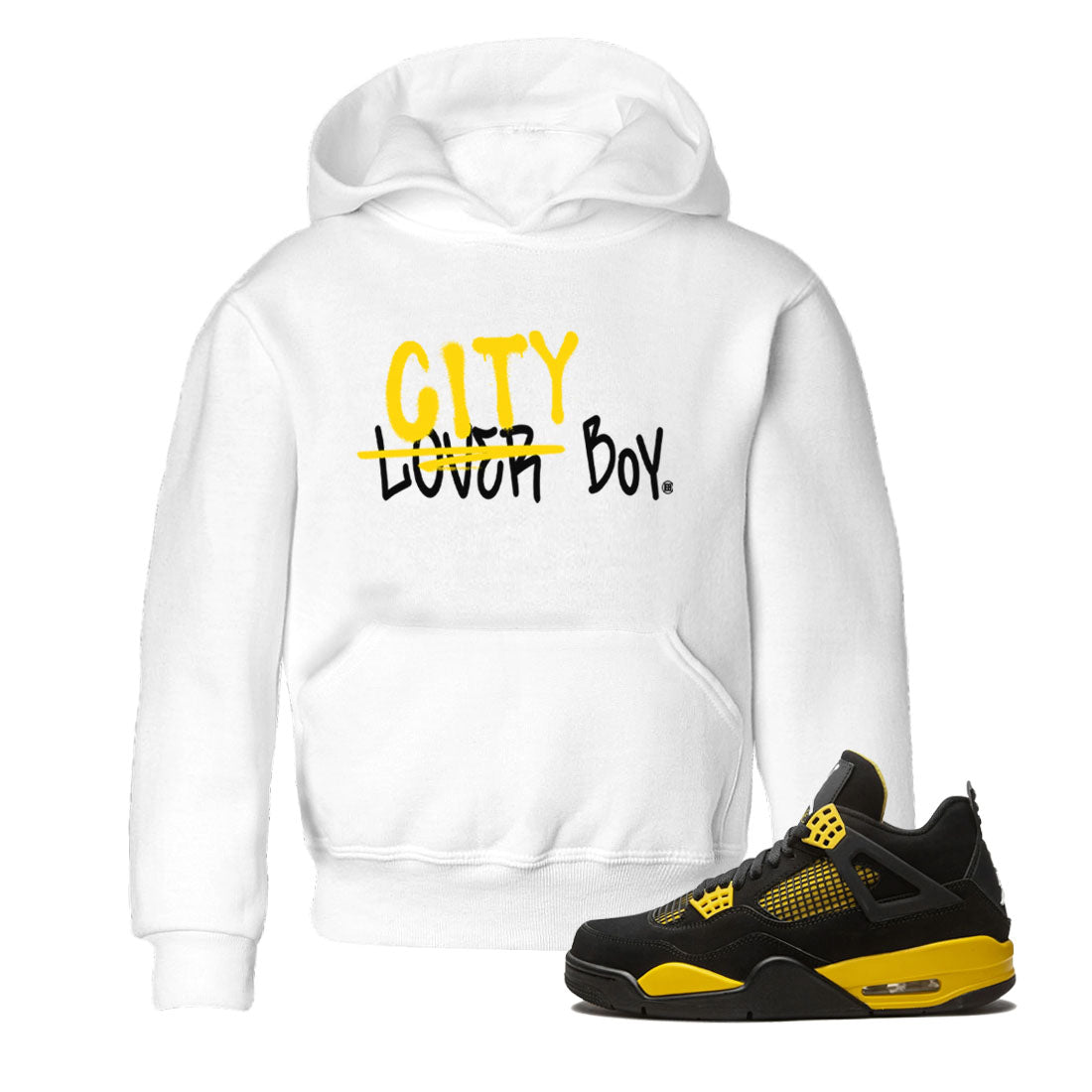 Loser X City Boy Kids Tops - Air Jordan 4 Thunder