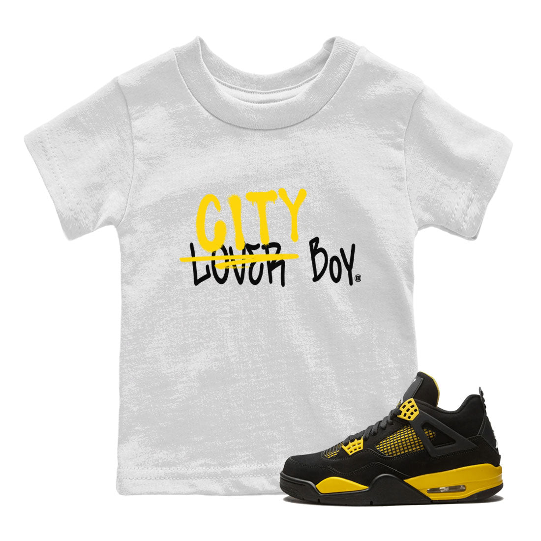Loser X City Boy Kids Tops - Air Jordan 4 Thunder