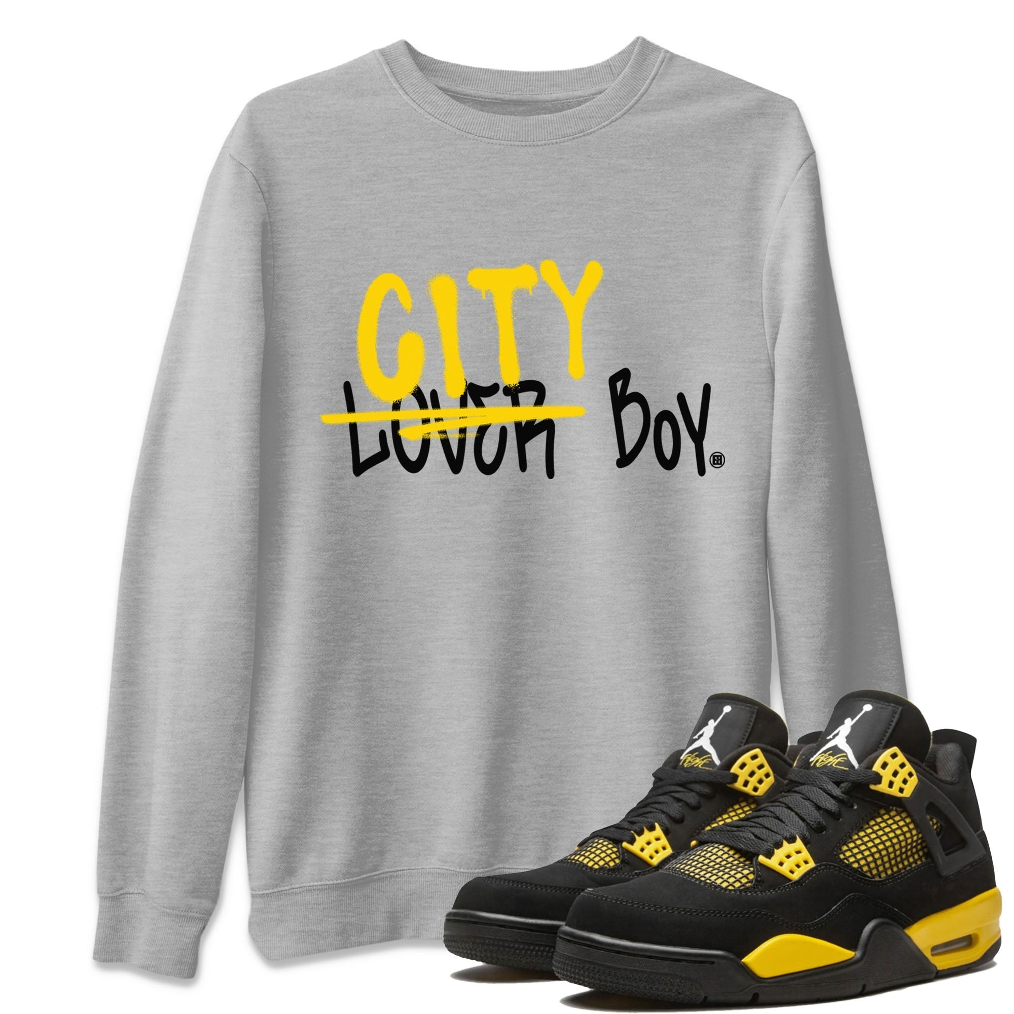 Loser X City Boy Unisex Tops - Air Jordan 4 Thunder