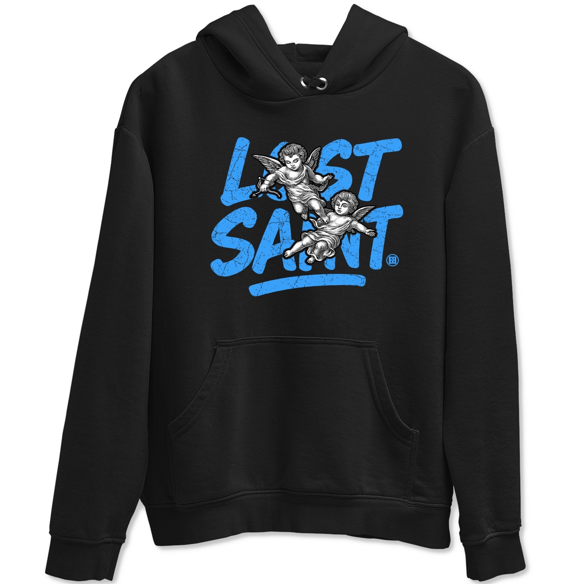 Lost Saint snkmatch Tees - Air Jordan 12 White and University Blue