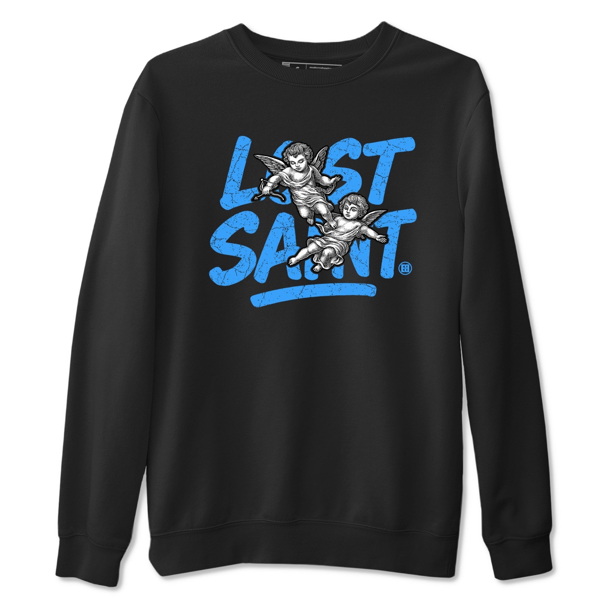 Lost Saint snkmatch Tees - Air Jordan 12 White and University Blue