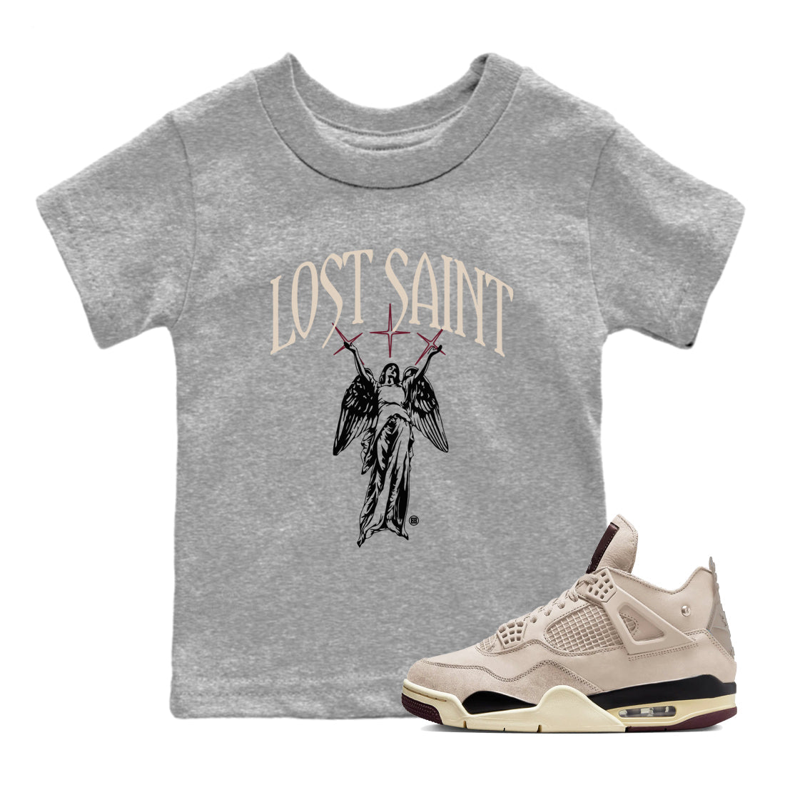 Lost Saint snkmatch Tees Kids - Air Jordan 4 A Ma Maniere x Fossil Stone