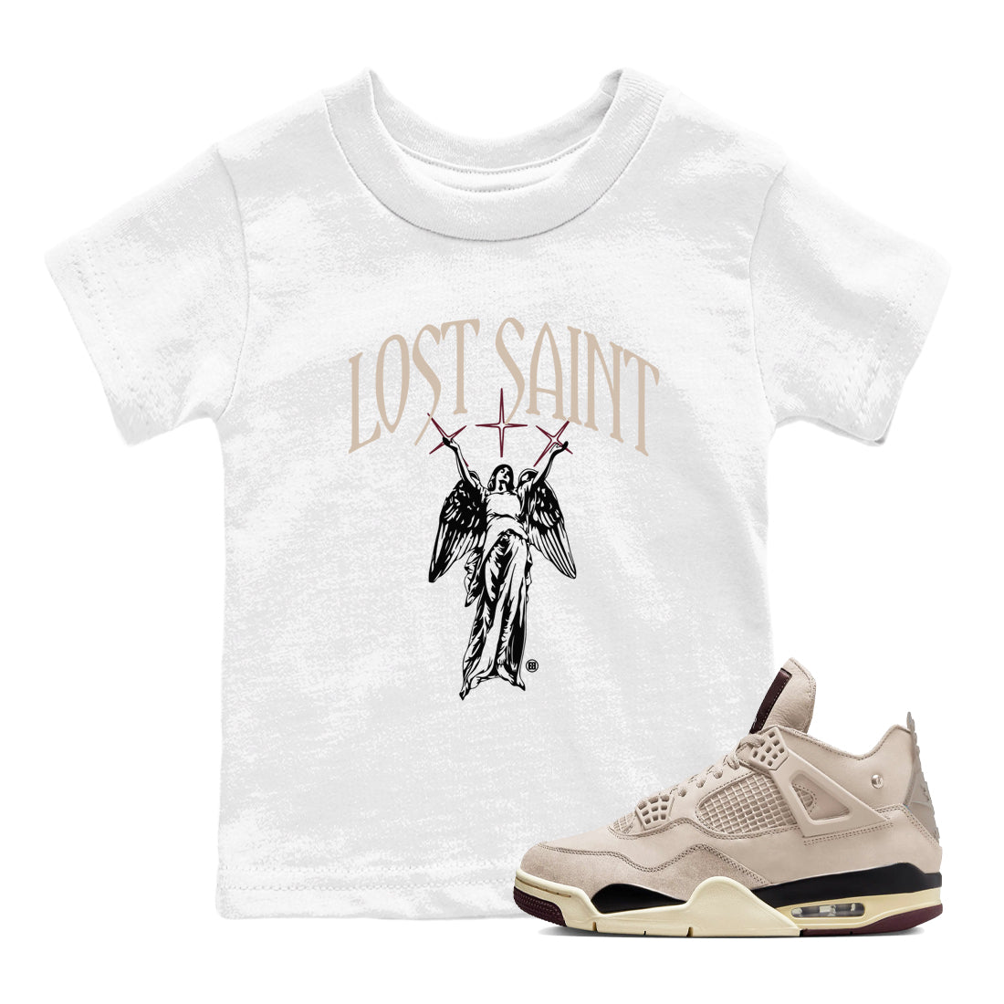 Lost Saint snkmatch Tees Kids - Air Jordan 4 A Ma Maniere x Fossil Stone