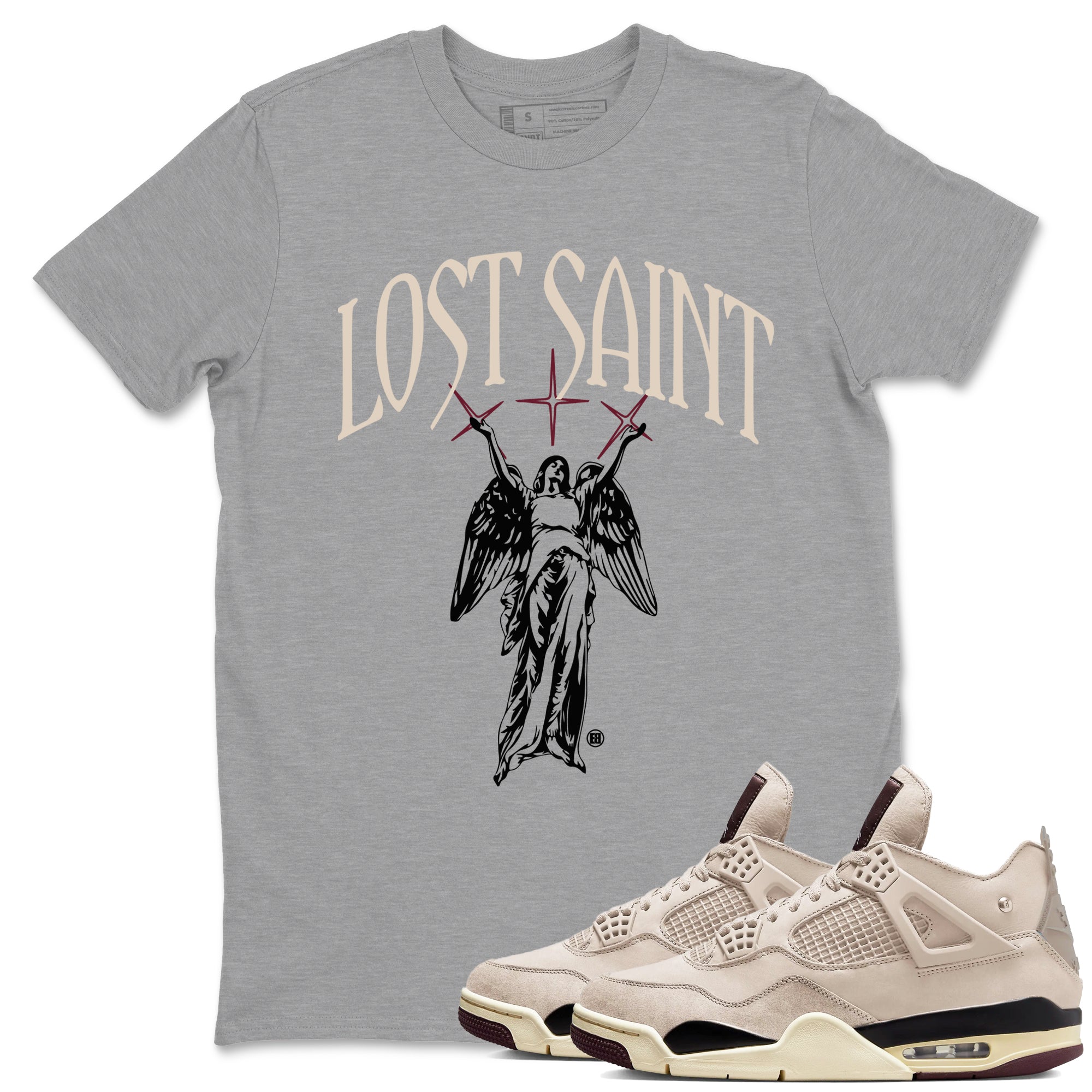 Lost Saint snkmatch Tees - Air Jordan 4 A Ma Maniere x Fossil Stone