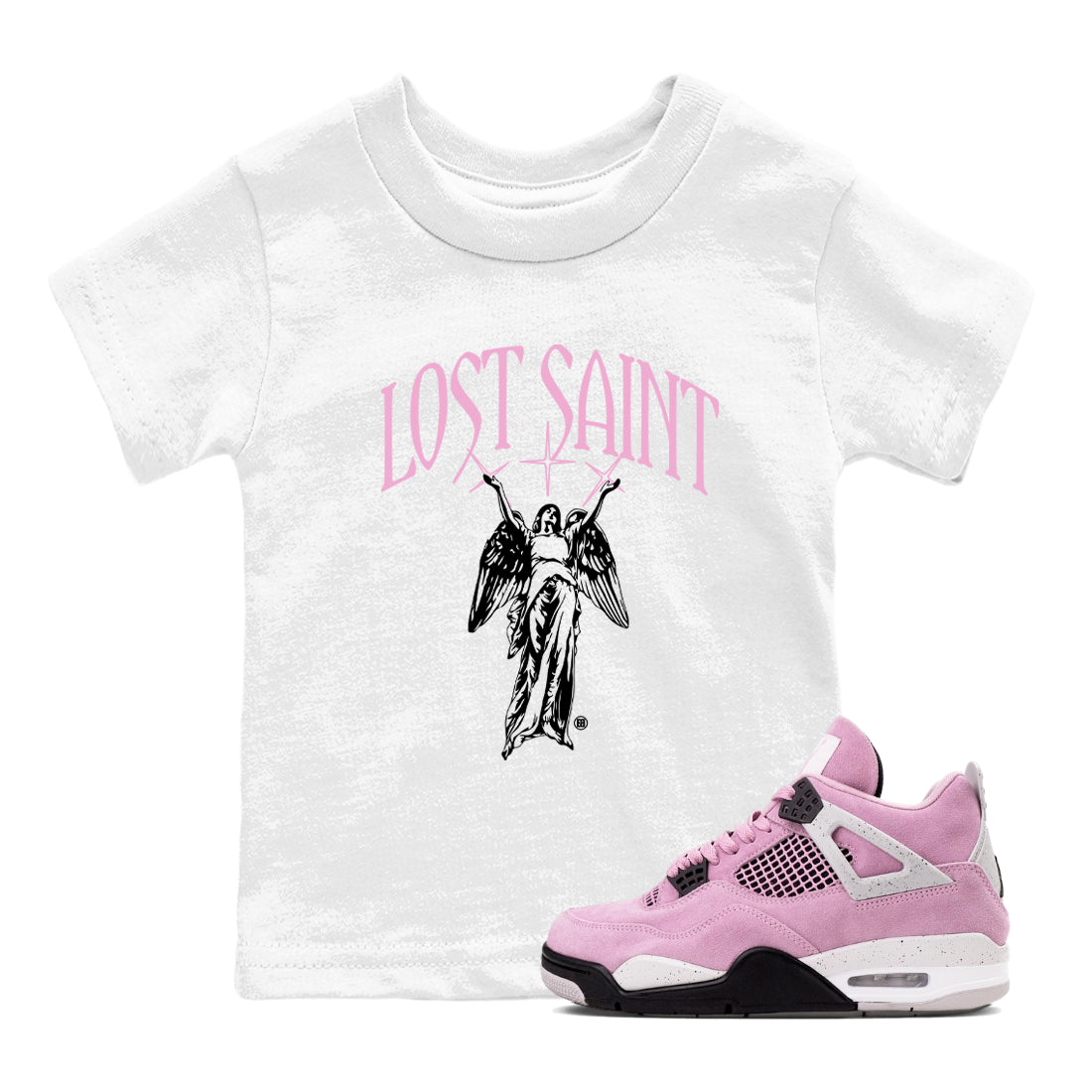 Lost Saint snkmatch Tees Kids - Air Jordan 4 Orchid