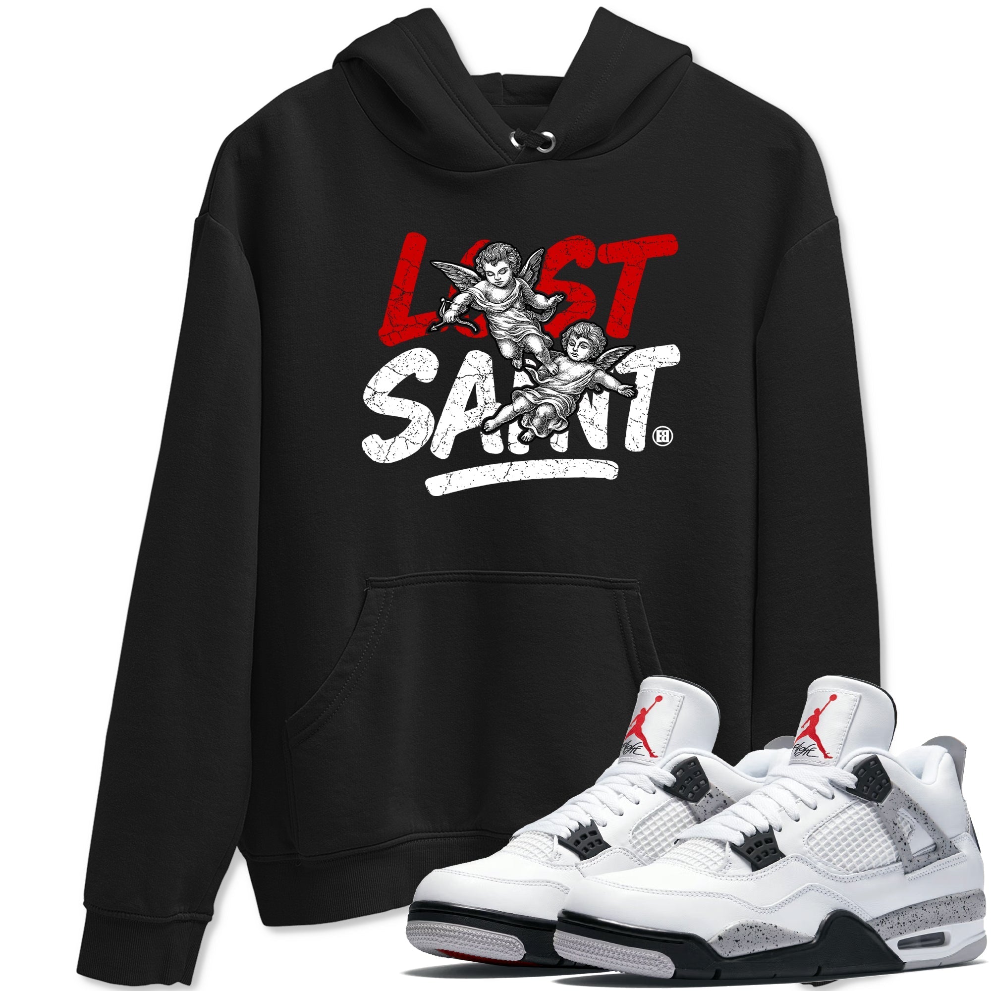 Lost Saint snkmatch Tees - Air Jordan 4 White Cement