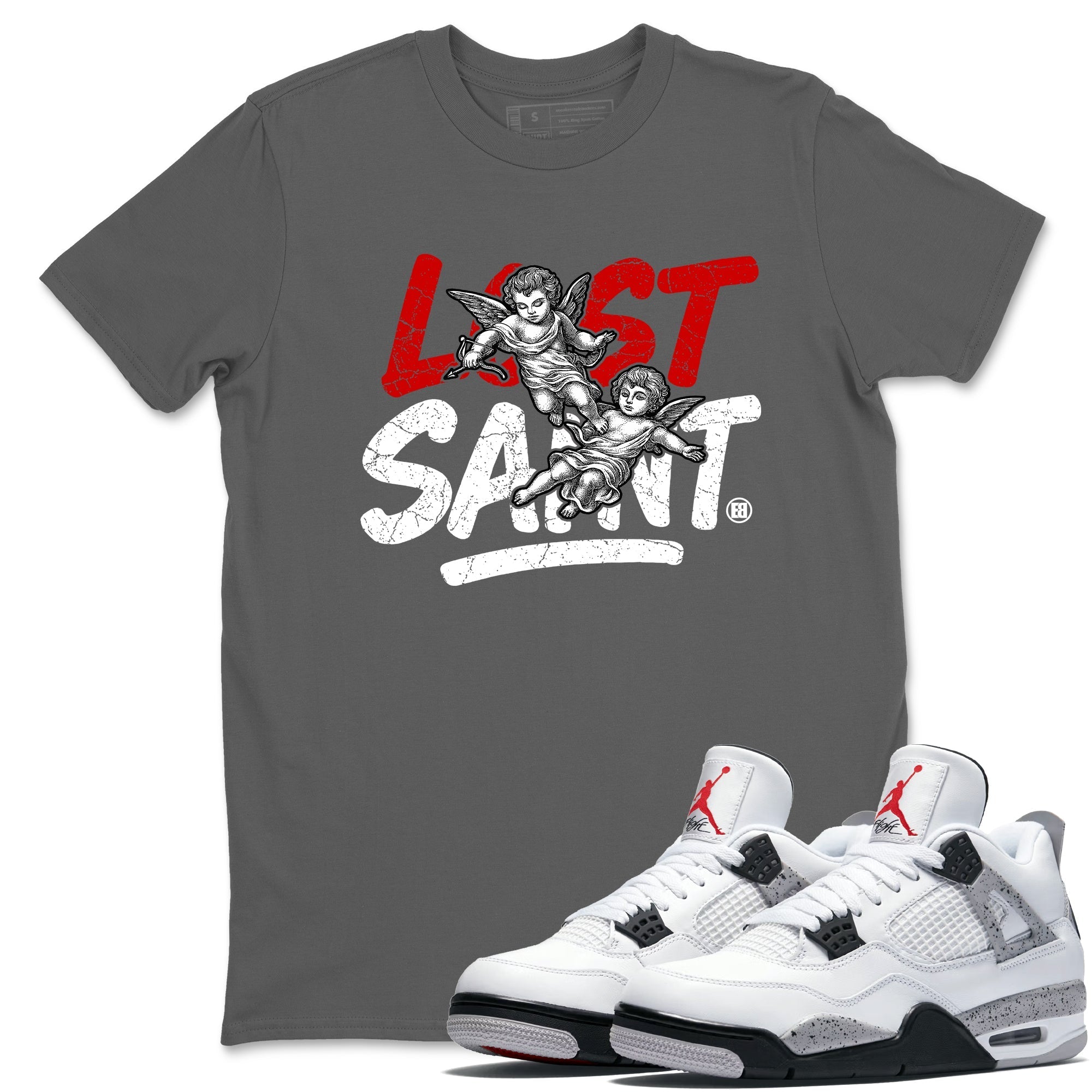 Lost Saint snkmatch Tees - Air Jordan 4 White Cement
