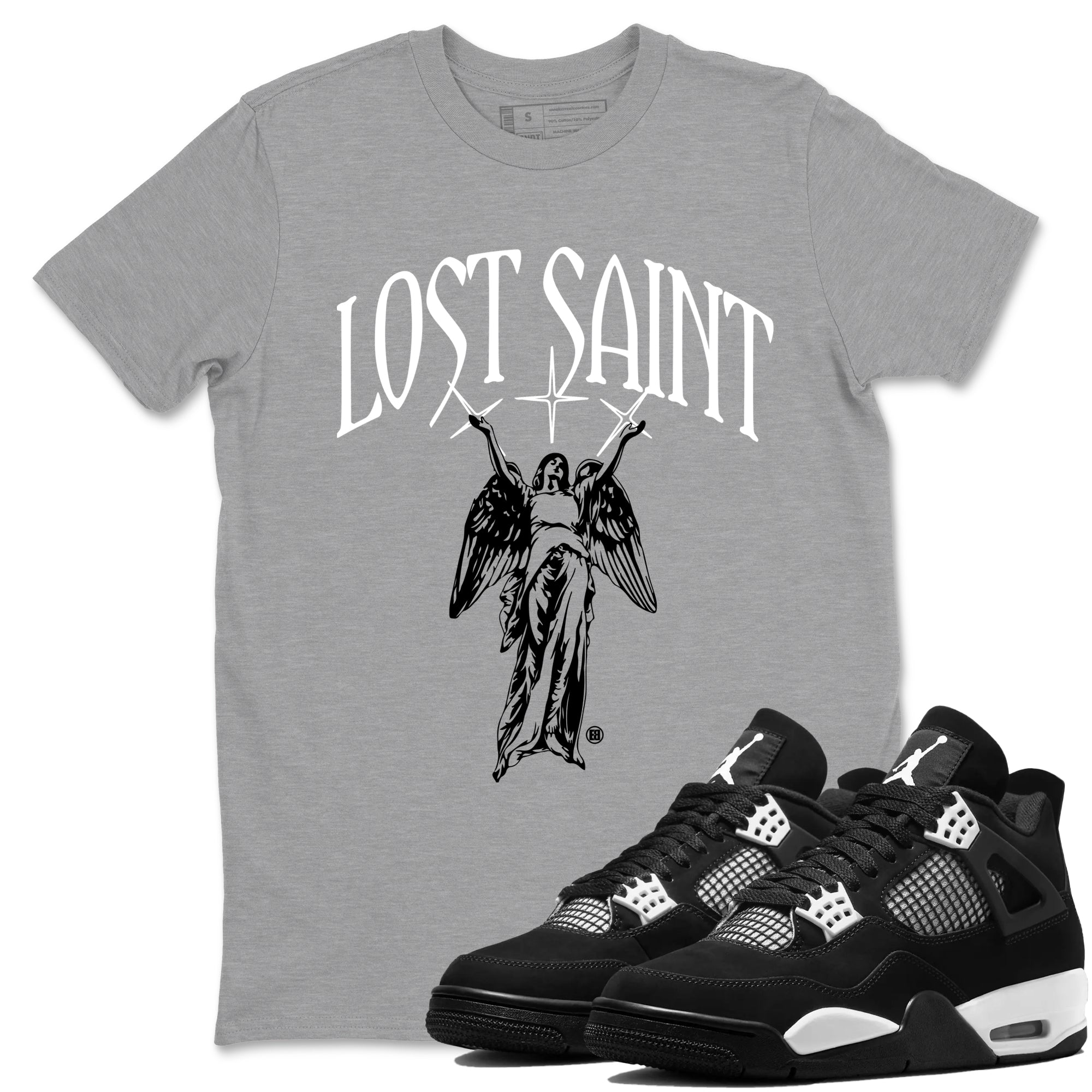 Lost Saint snkmatch Tees - Air Jordan 4 White Thunder