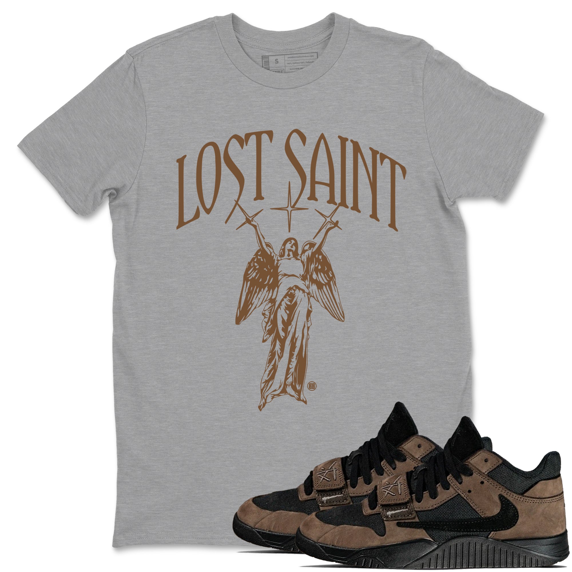 Lost Saint snkmatch Tees - Jordan Jumpman Jack Travis Scott Dark Mocha