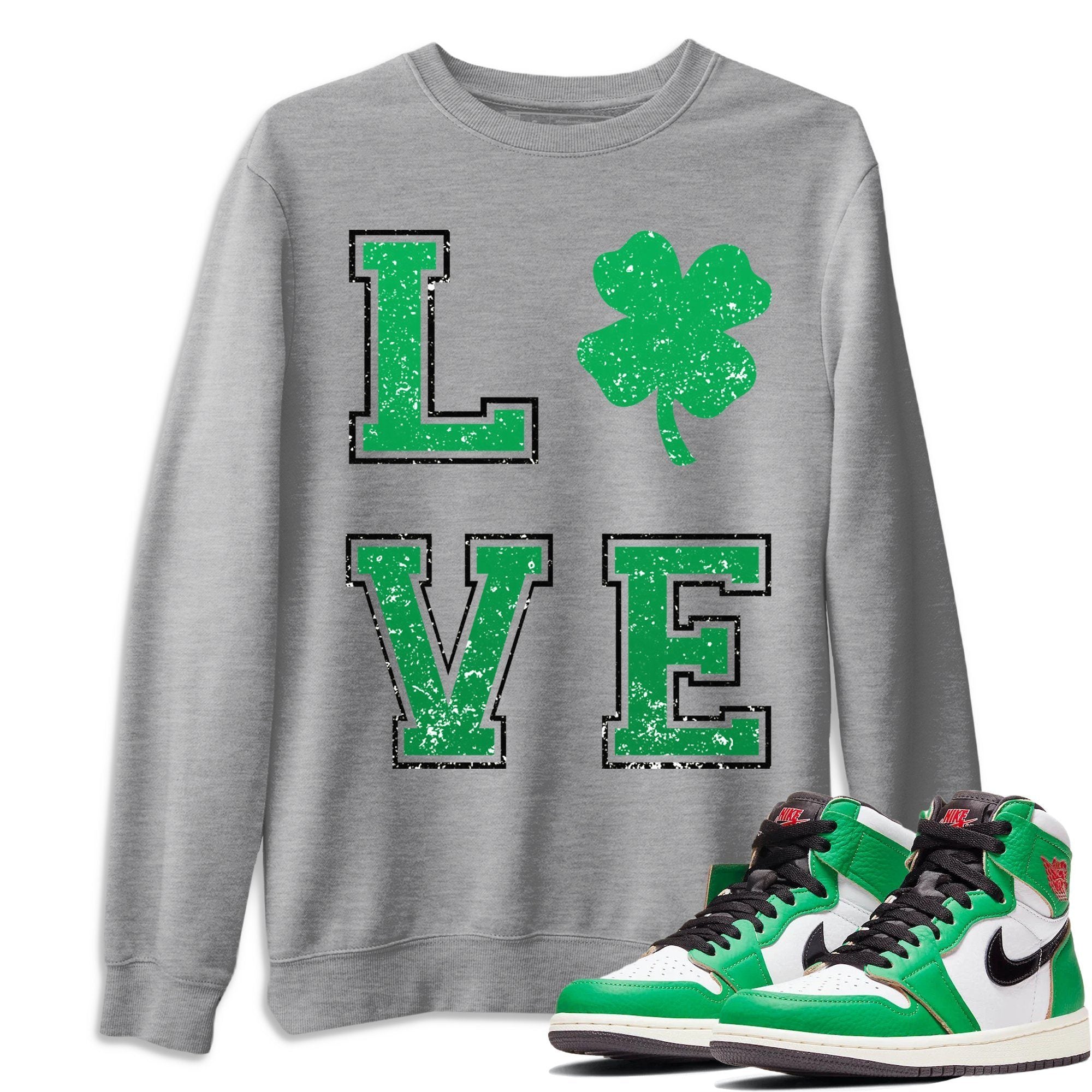 LOVE Unisex Tops - Air Jordan 1 Lucky Green