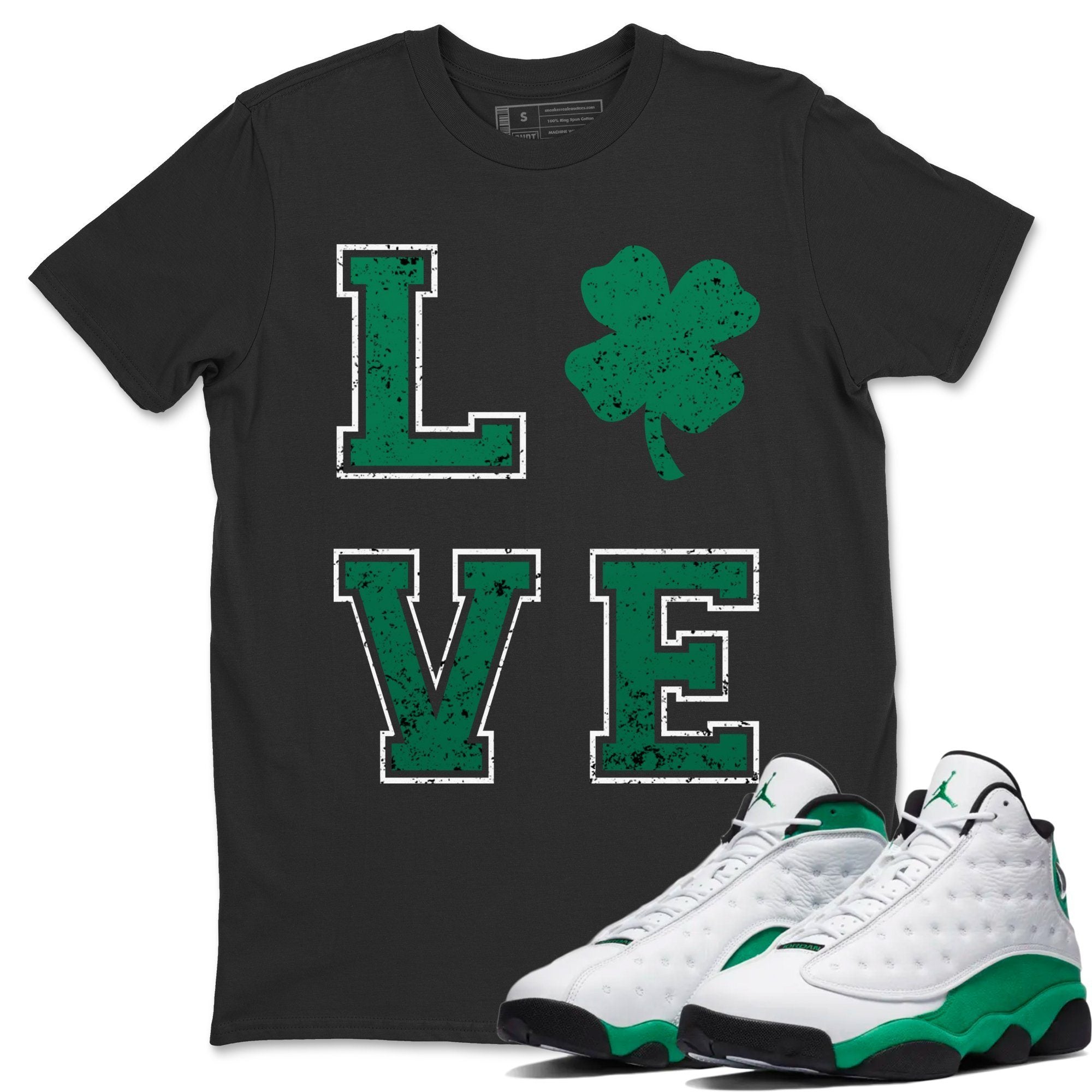 LOVE Unisex Tops - Air Jordan 13 Lucky Green