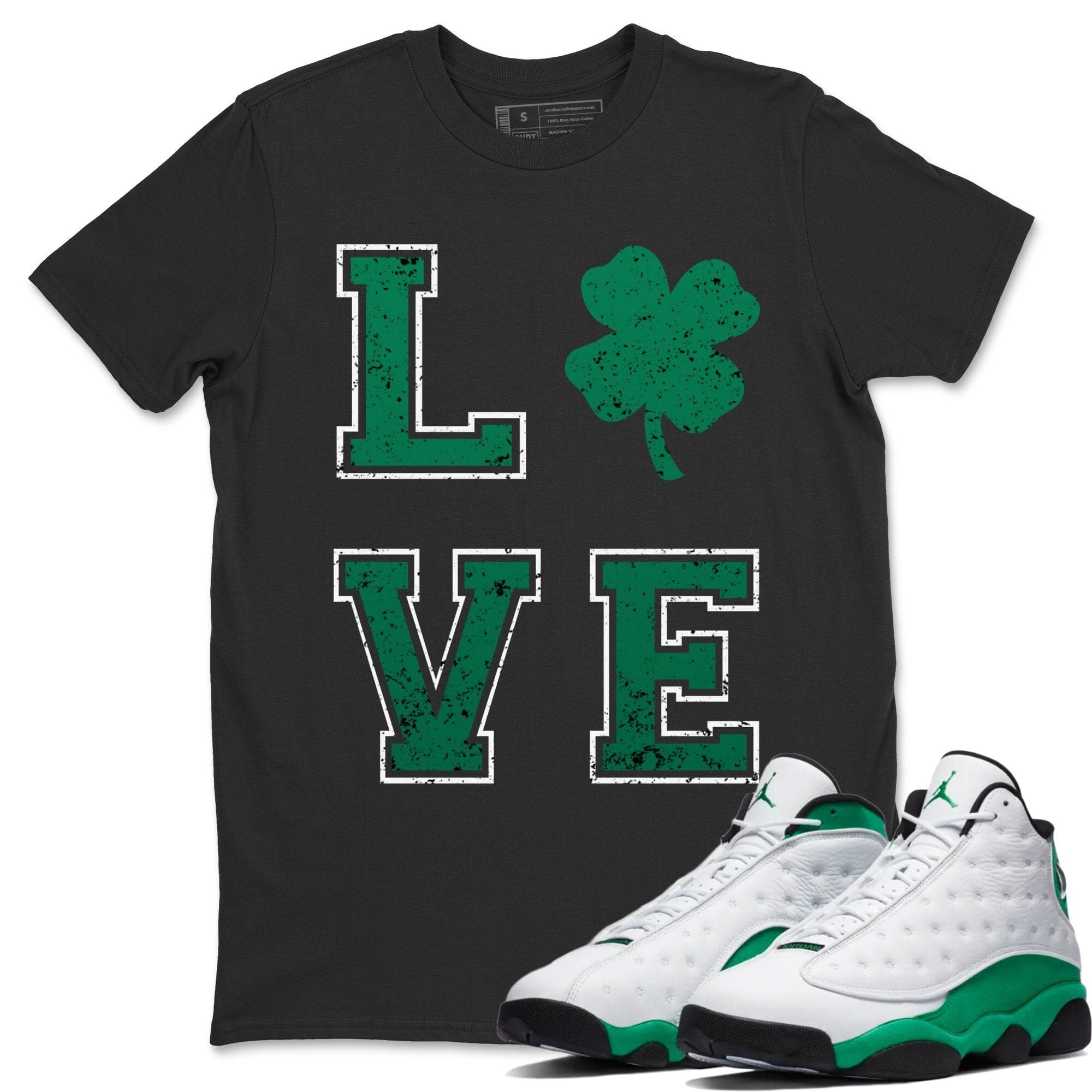 LOVE Unisex Tops - Air Jordan 13 Lucky Green