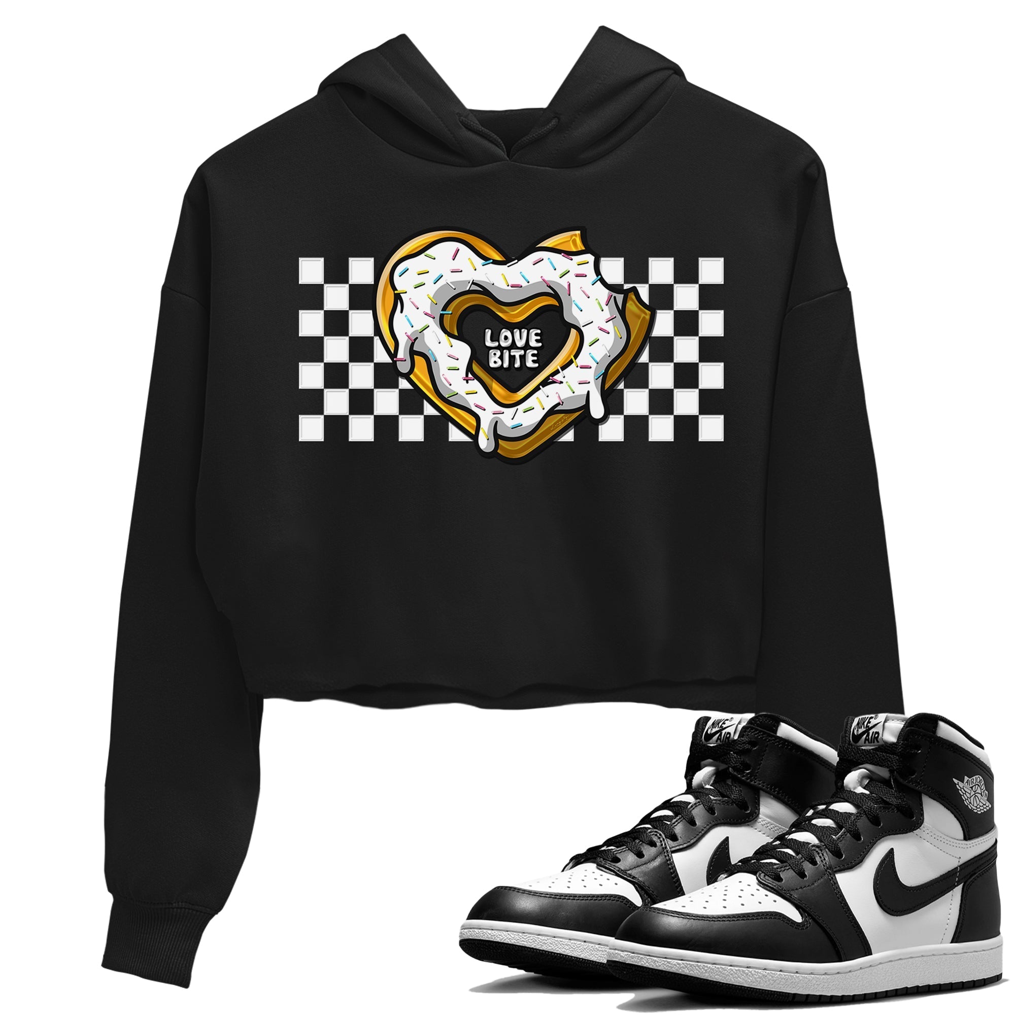 Love Bite Women's Tops - Air Jordan 1 Black White