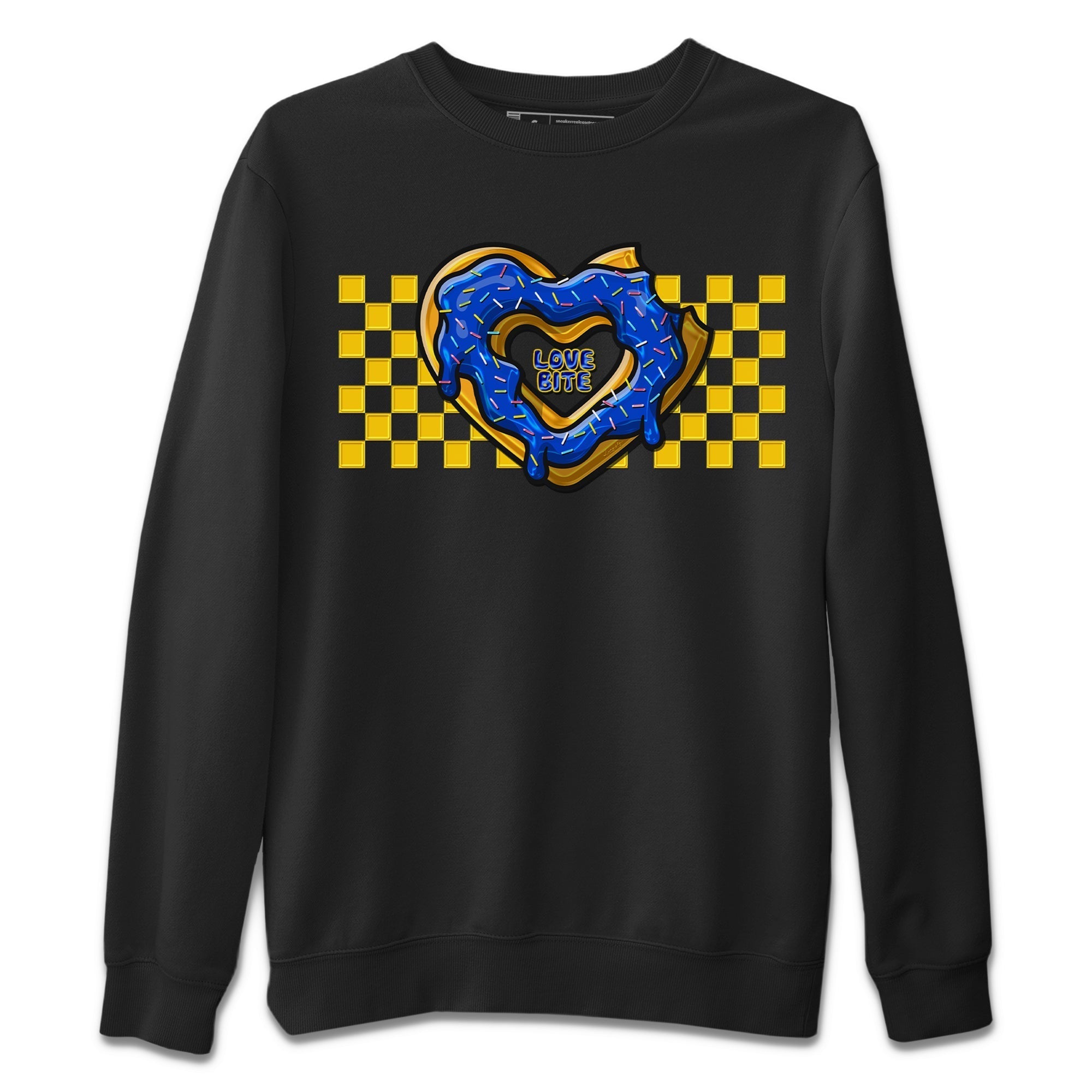 Love Bite Unisex Tops - Air Jordan 1 Game Royal Varsity Maize