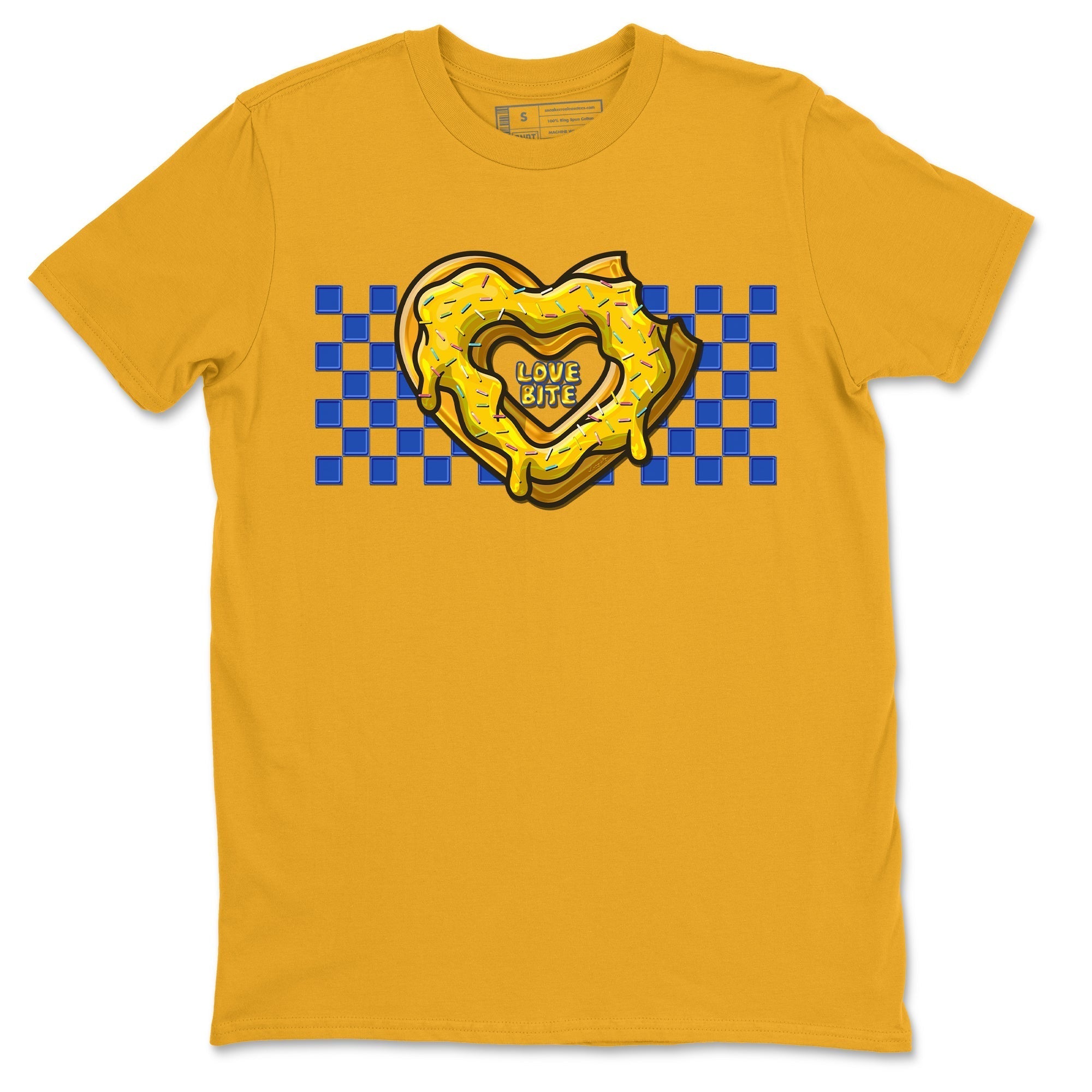 Love Bite Unisex Tops - Air Jordan 1 Game Royal Varsity Maize