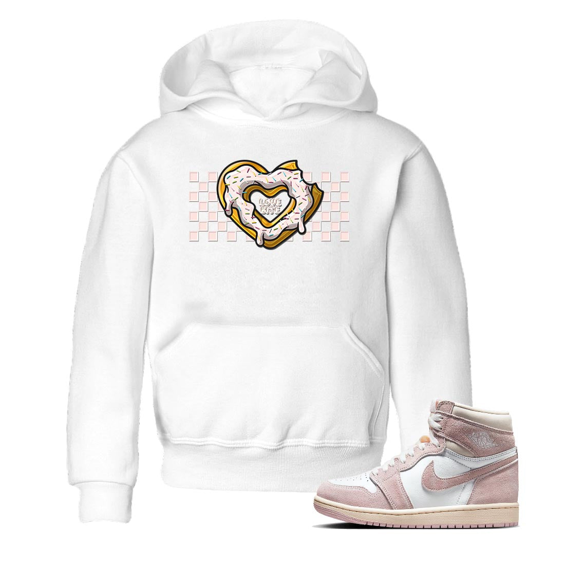 Love Bite Kids Tops - Air Jordan 1 Washed Pink