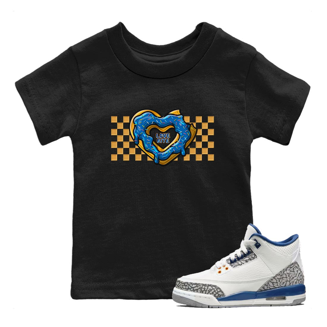 Love Bite Kids Tops - Air Jordan 3 Wizards