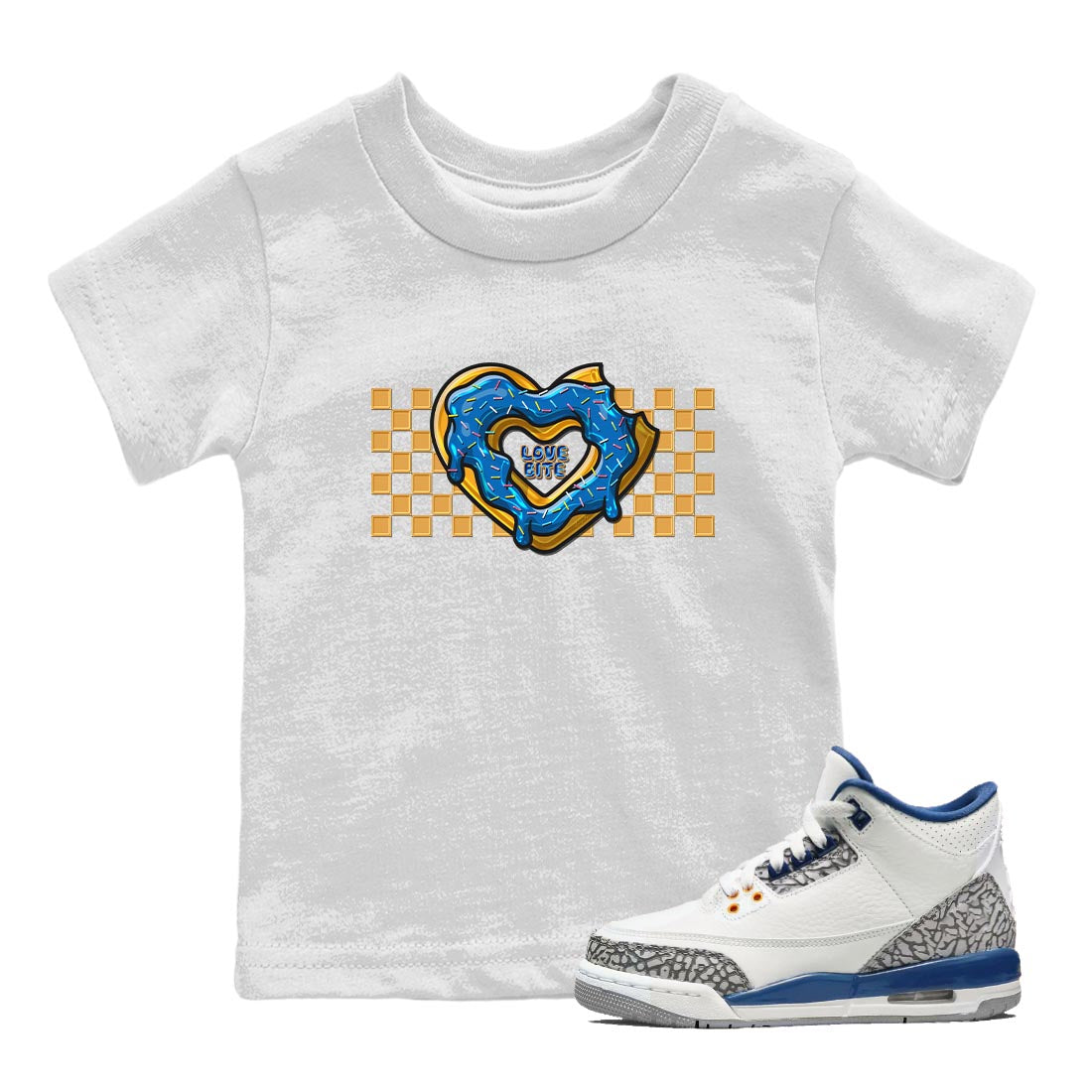 Love Bite Kids Tops - Air Jordan 3 Wizards