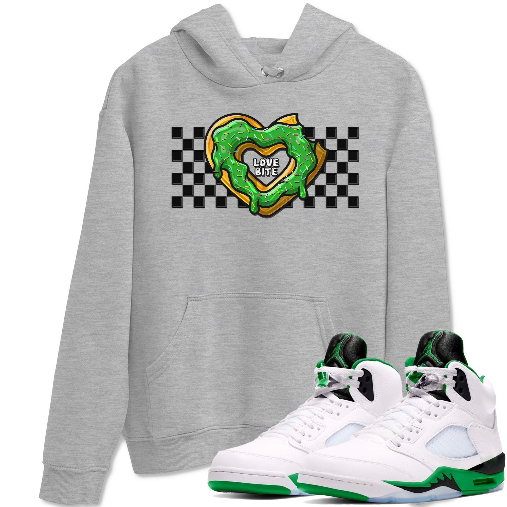 Love Bite snkmatch Tees - Air Jordan 5 Lucky Green