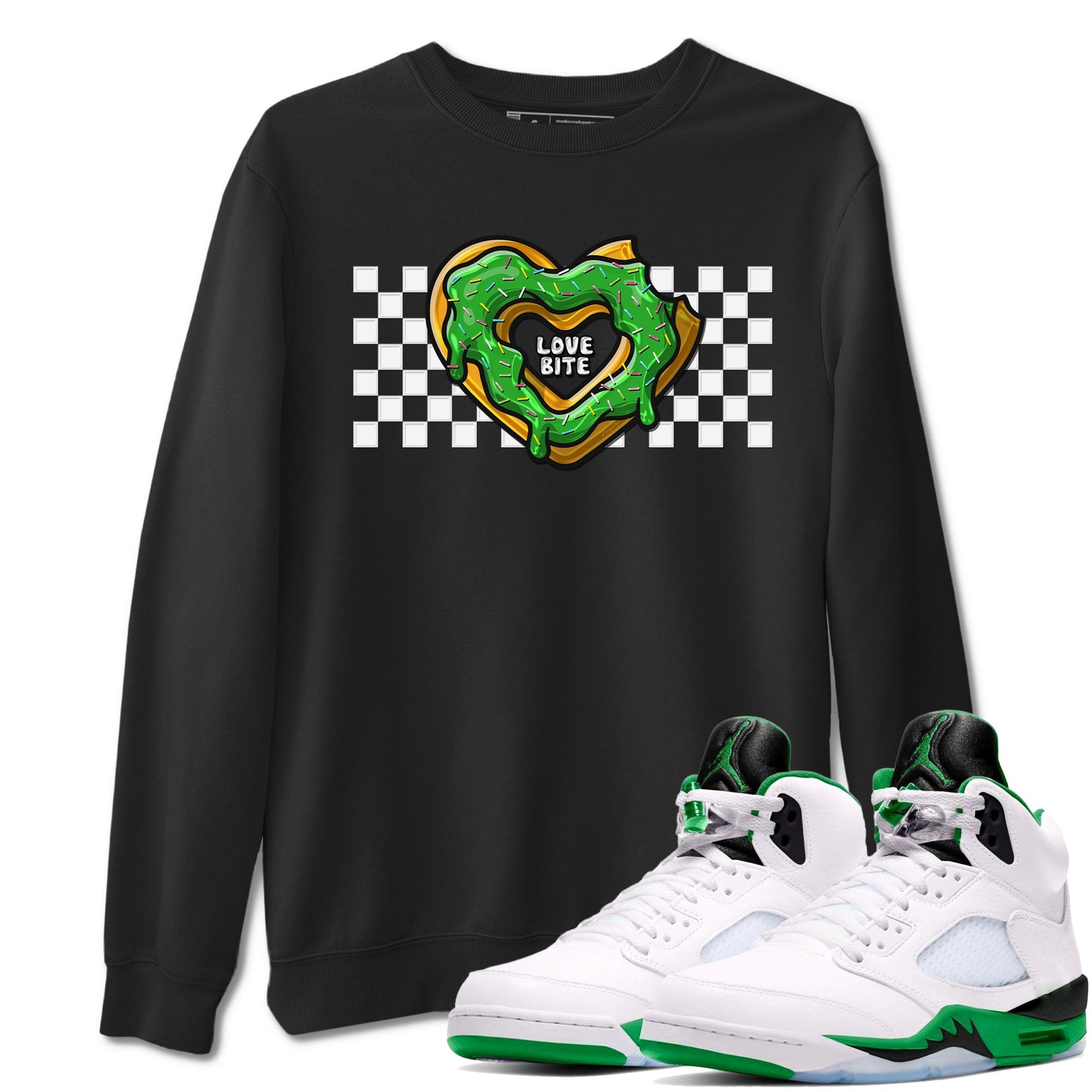 Love Bite snkmatch Tees - Air Jordan 5 Lucky Green