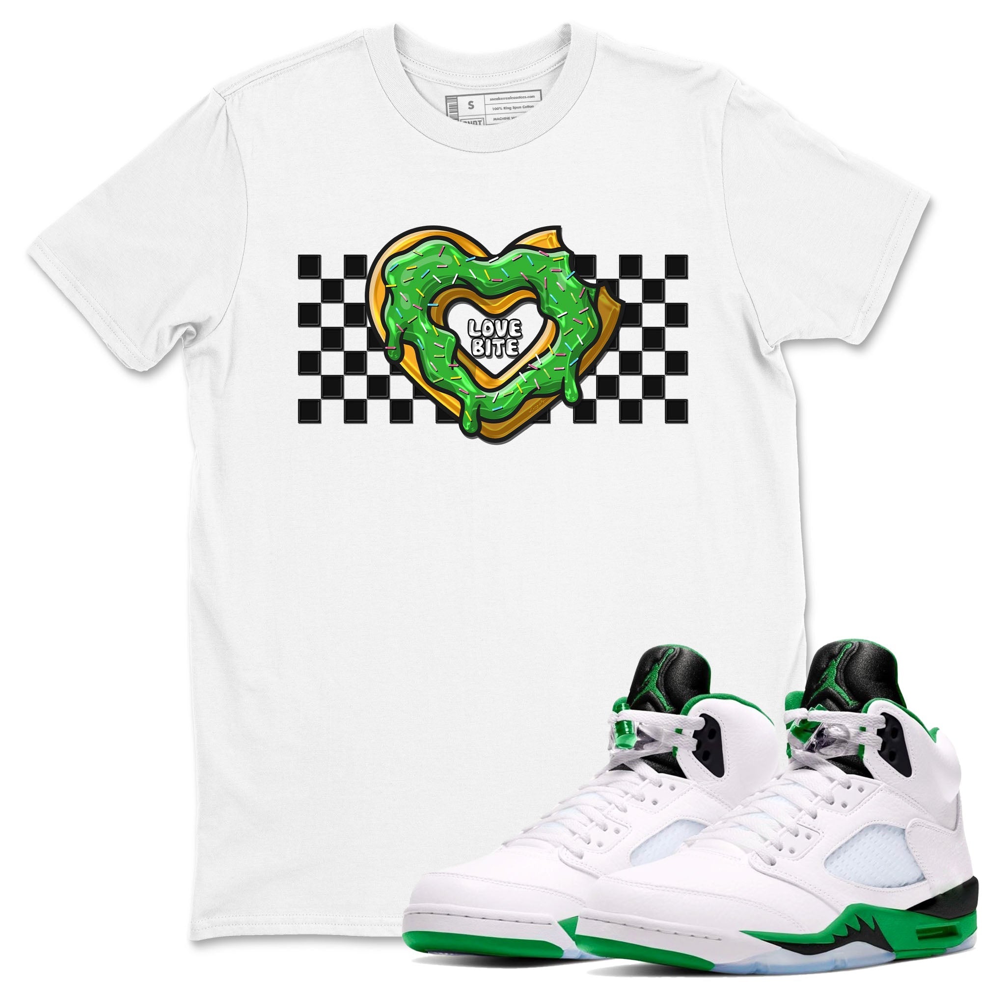 Love Bite snkmatch Tees - Air Jordan 5 Lucky Green