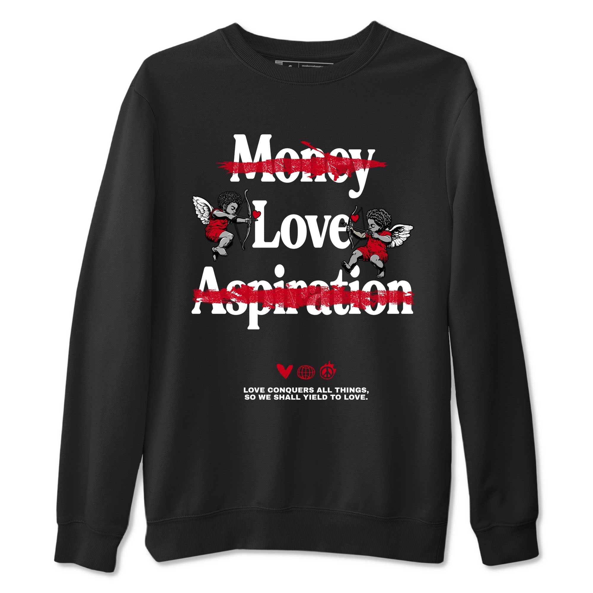 Love Conquers All Things snkmatch Tees - Air Jordan 1 '85 Bred