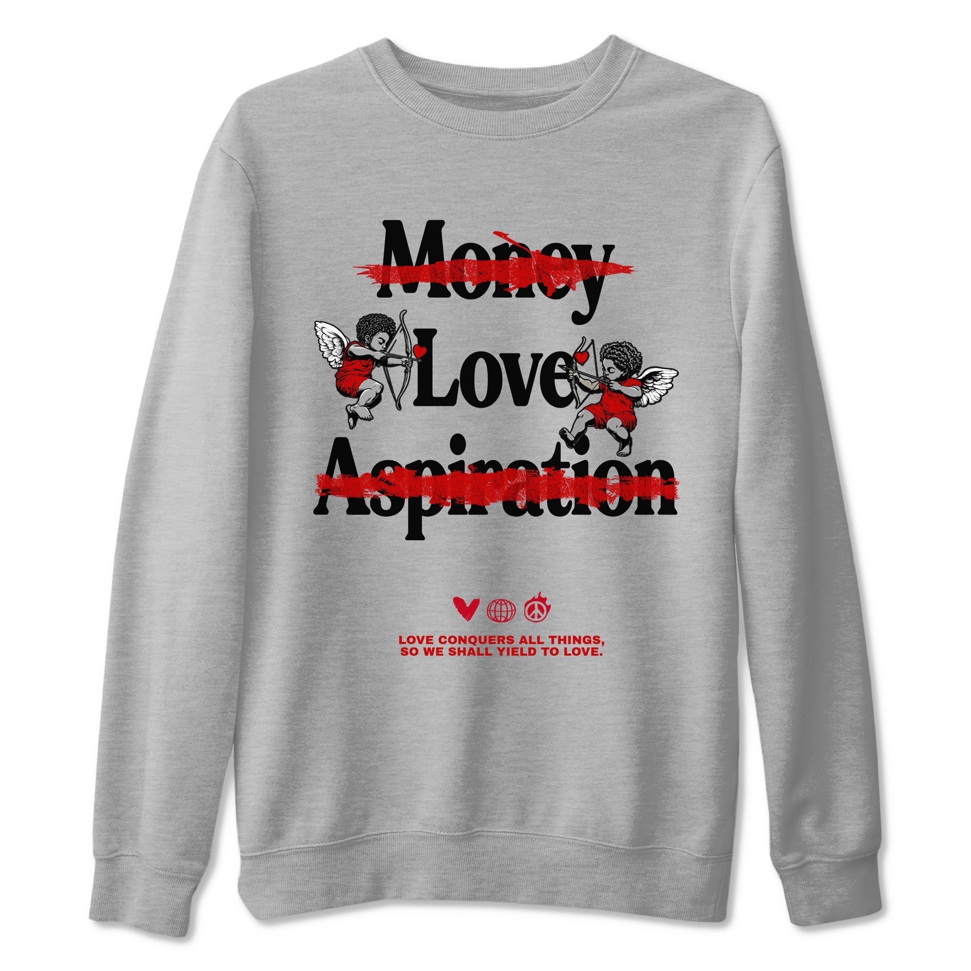 Love Conquers All Things snkmatch Tees - Air Jordan 1 Black Toe Reimagined