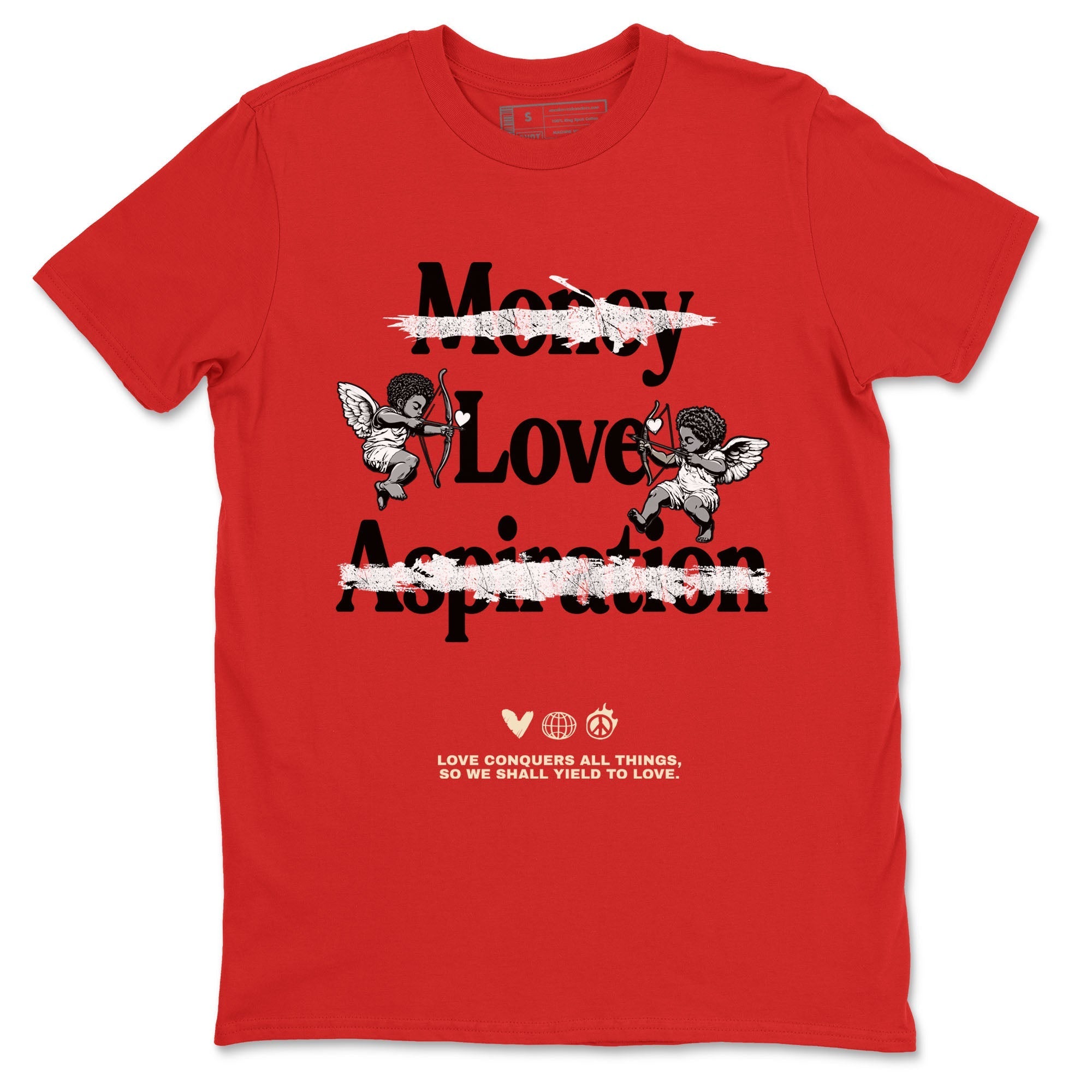 Love Conquers All Things snkmatch Tees - Air Jordan 1 Black Toe Reimagined