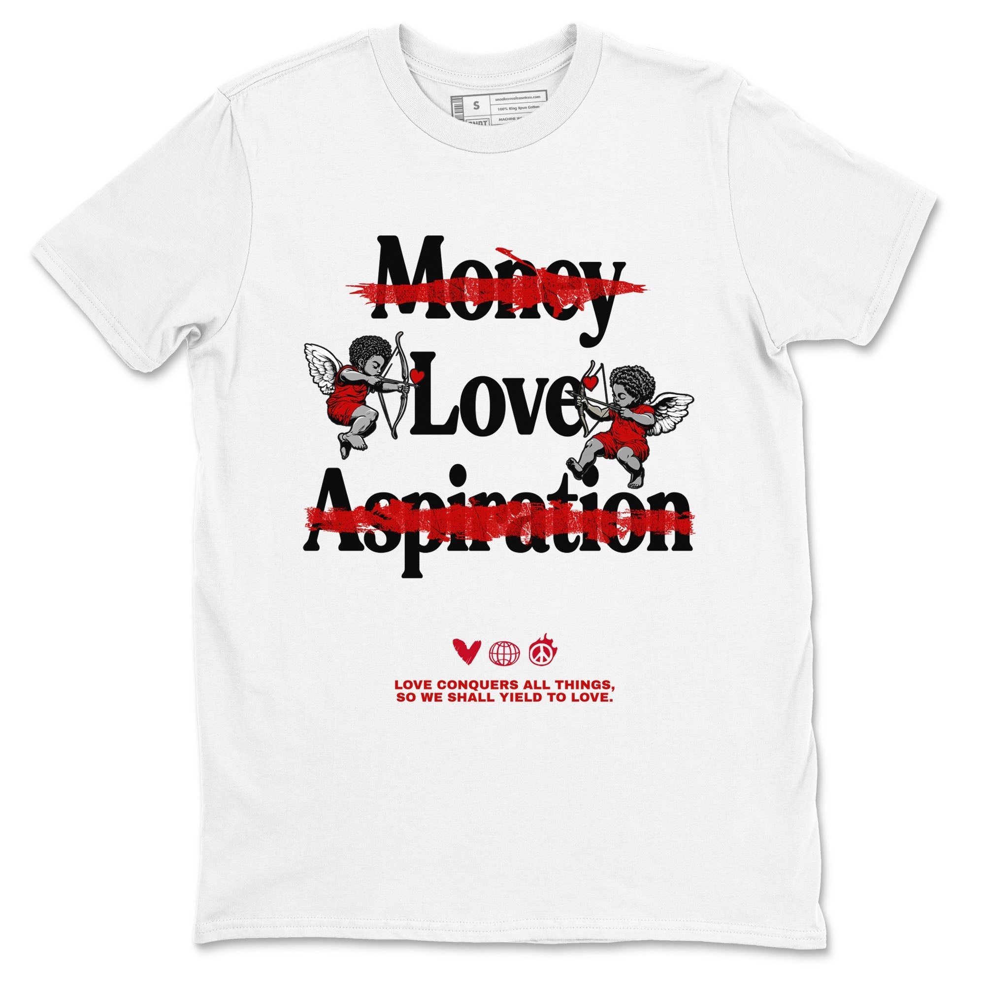 Love Conquers All Things snkmatch Tees - Air Jordan 1 Black Toe Reimagined