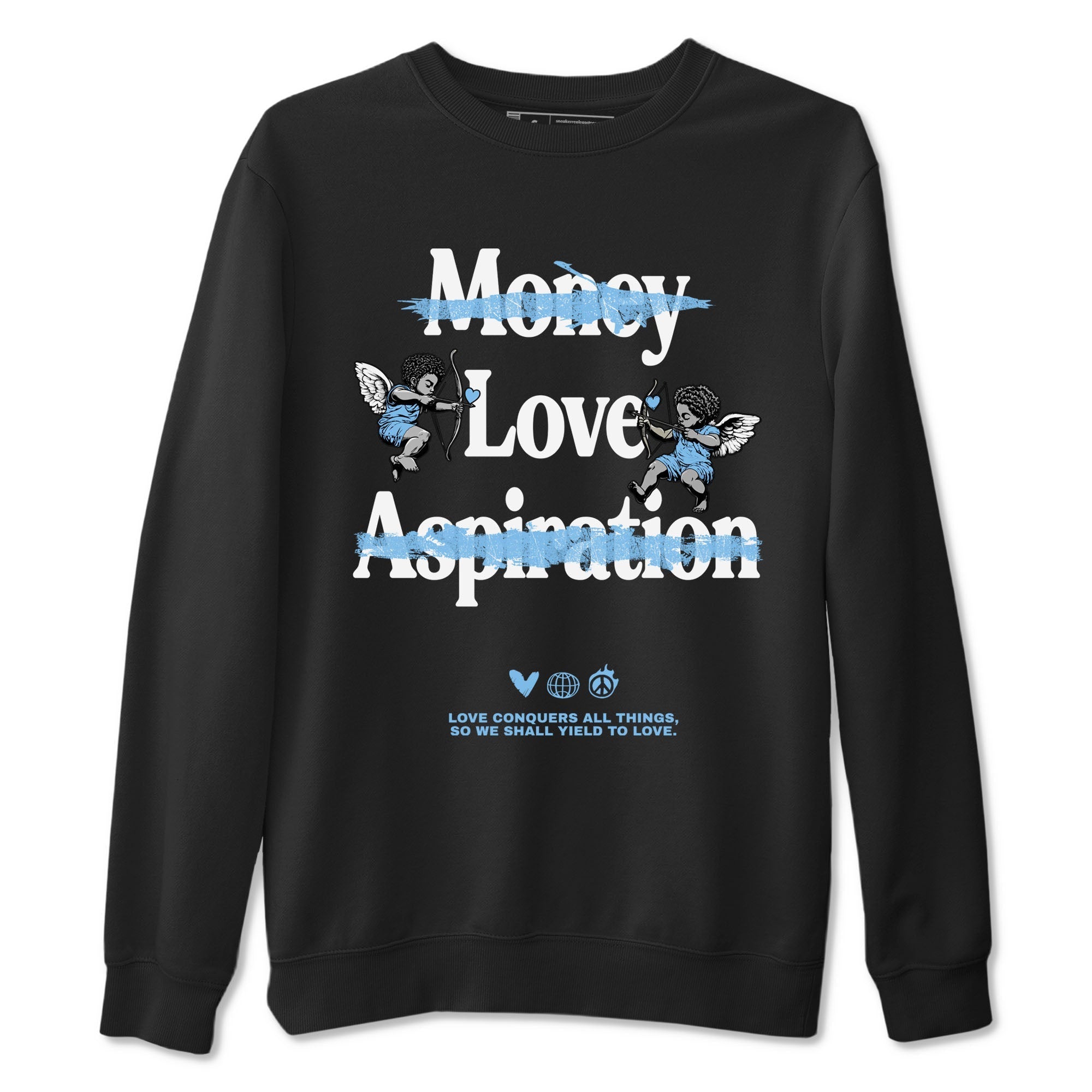 Love Conquers All Things snkmatch Tees - Air Jordan 11 Legend Blue