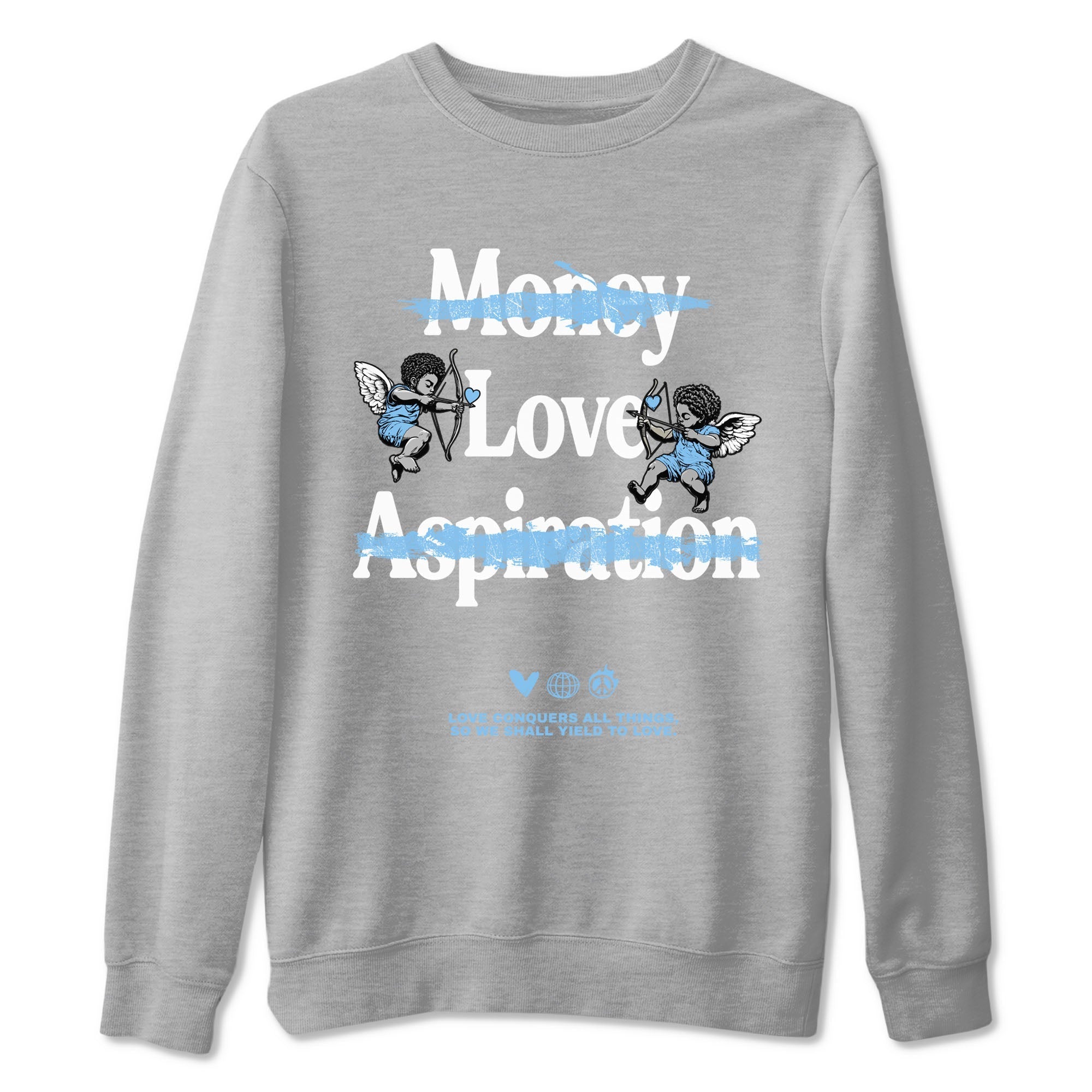 Love Conquers All Things snkmatch Tees - Air Jordan 11 Legend Blue