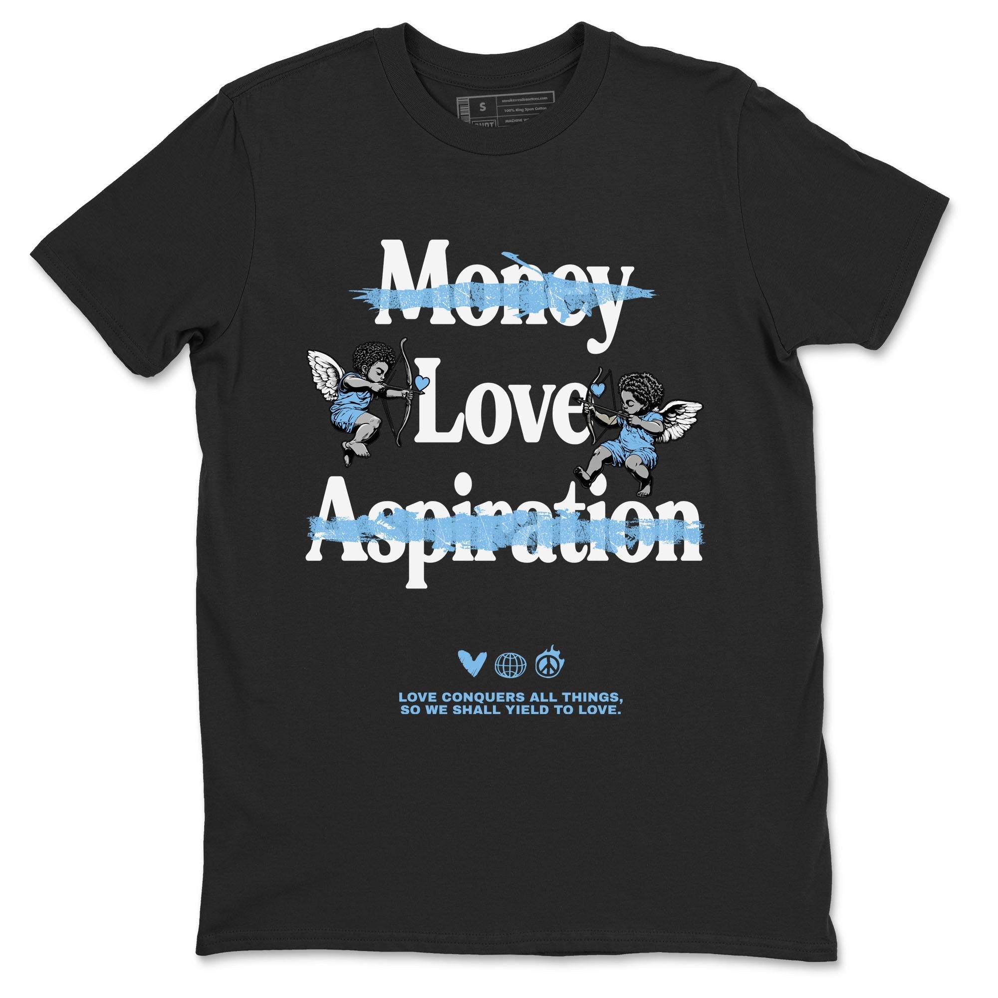 Love Conquers All Things snkmatch Tees - Air Jordan 11 Legend Blue