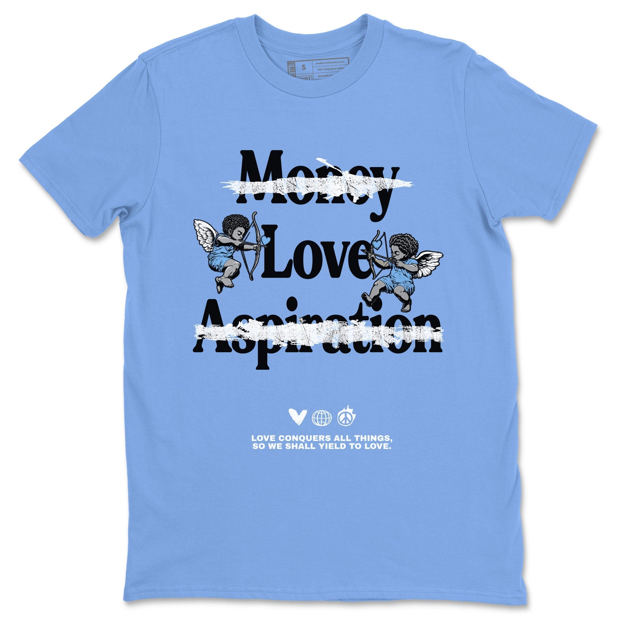 Love Conquers All Things snkmatch Tees - Air Jordan 11 Legend Blue