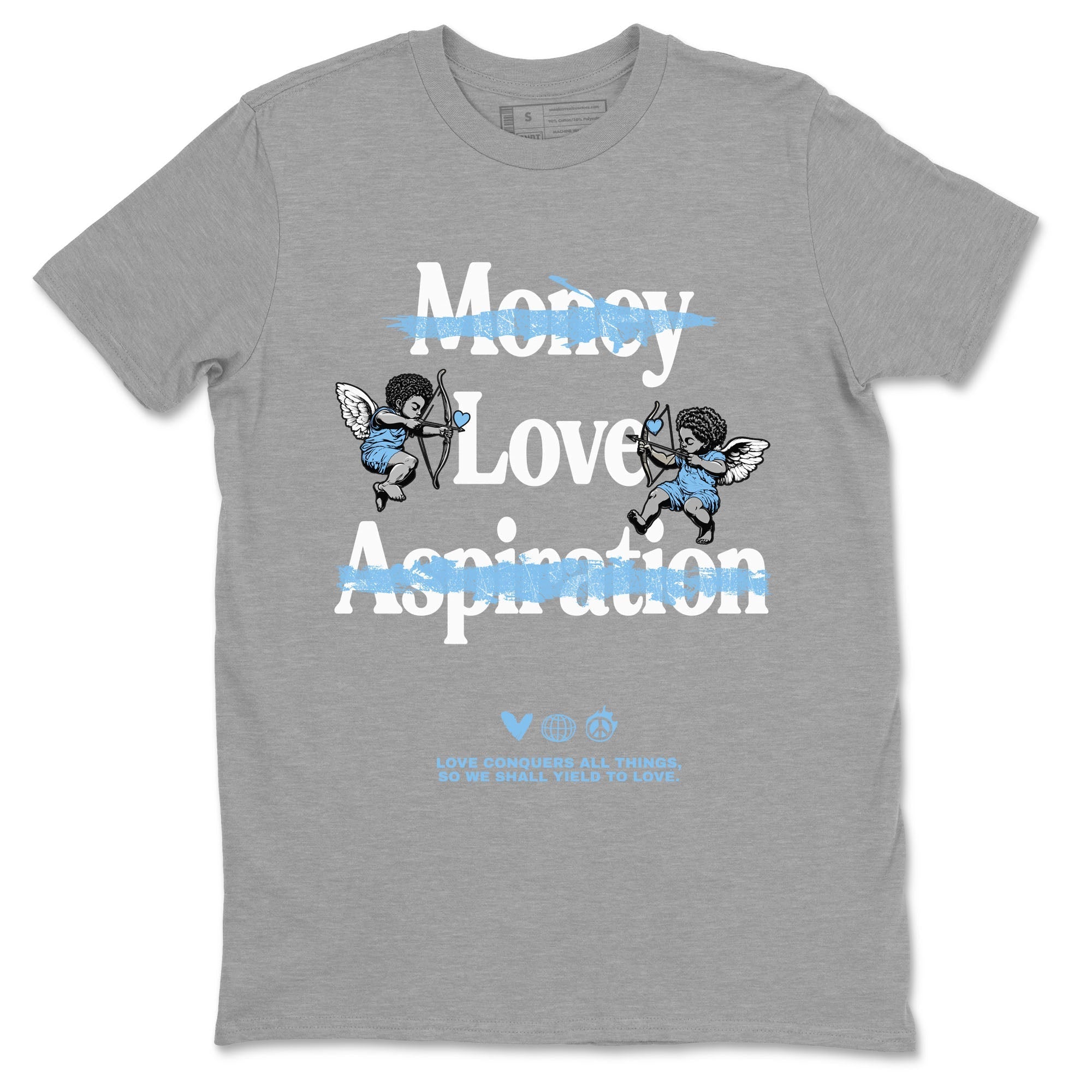 Love Conquers All Things snkmatch Tees - Air Jordan 11 Legend Blue