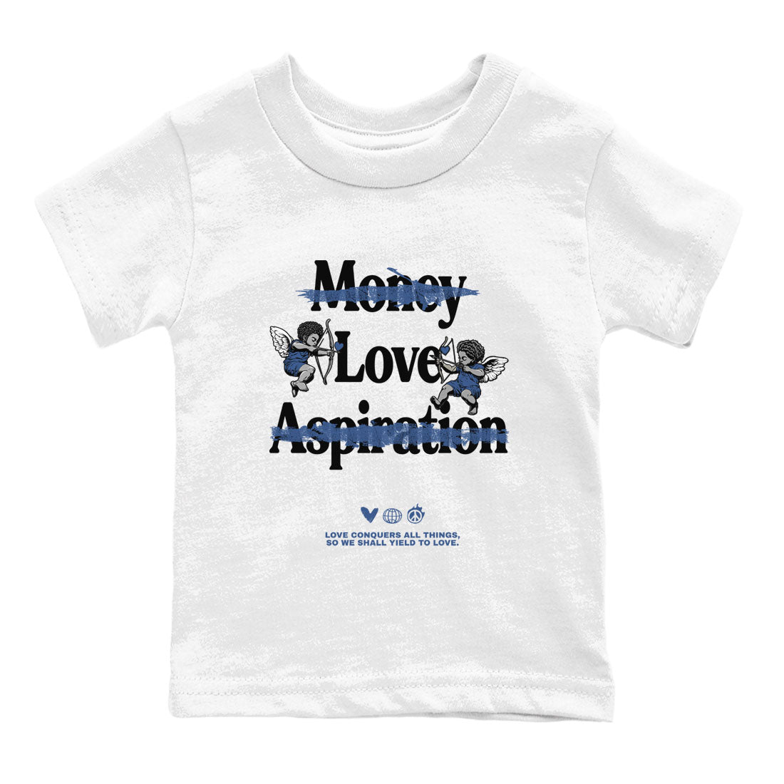 Love Conquers All Things snkmatch Tees Kids - Air Jordan 3 A Ma Maniere x Diffused Blue