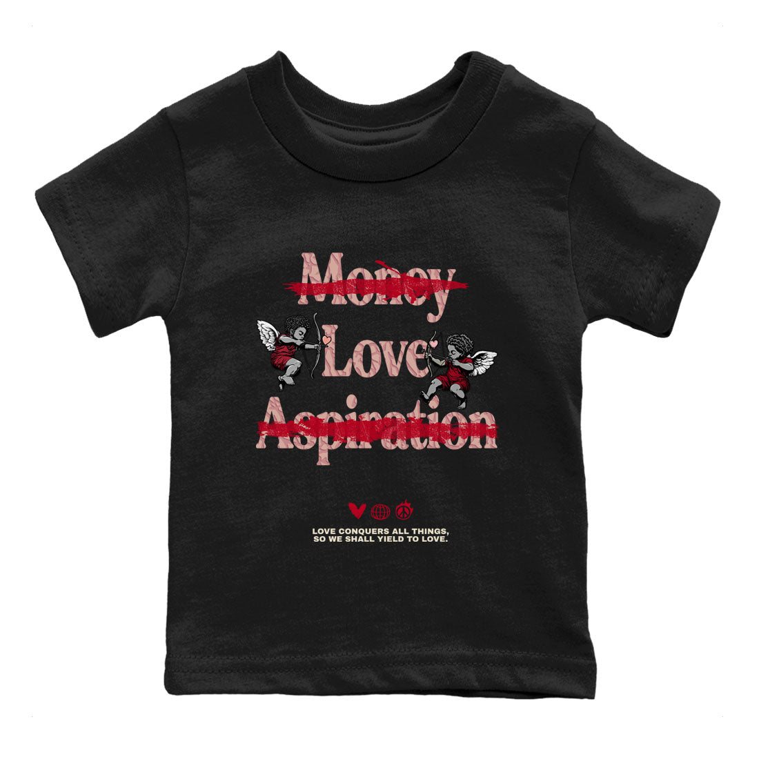Love Conquers All Things snkmatch Tees Kids - Air Jordan 3 Valentines Day