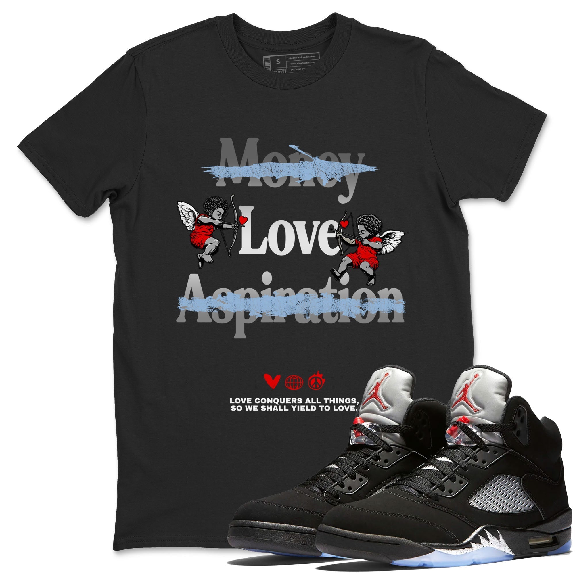 Love Conquers All Things snkmatch Tees - Air Jordan 5 Reimagined