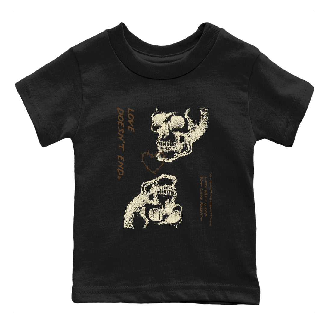 Love Doesn't End snkmatch Tees Kids - Air Jordan 1 Mocha