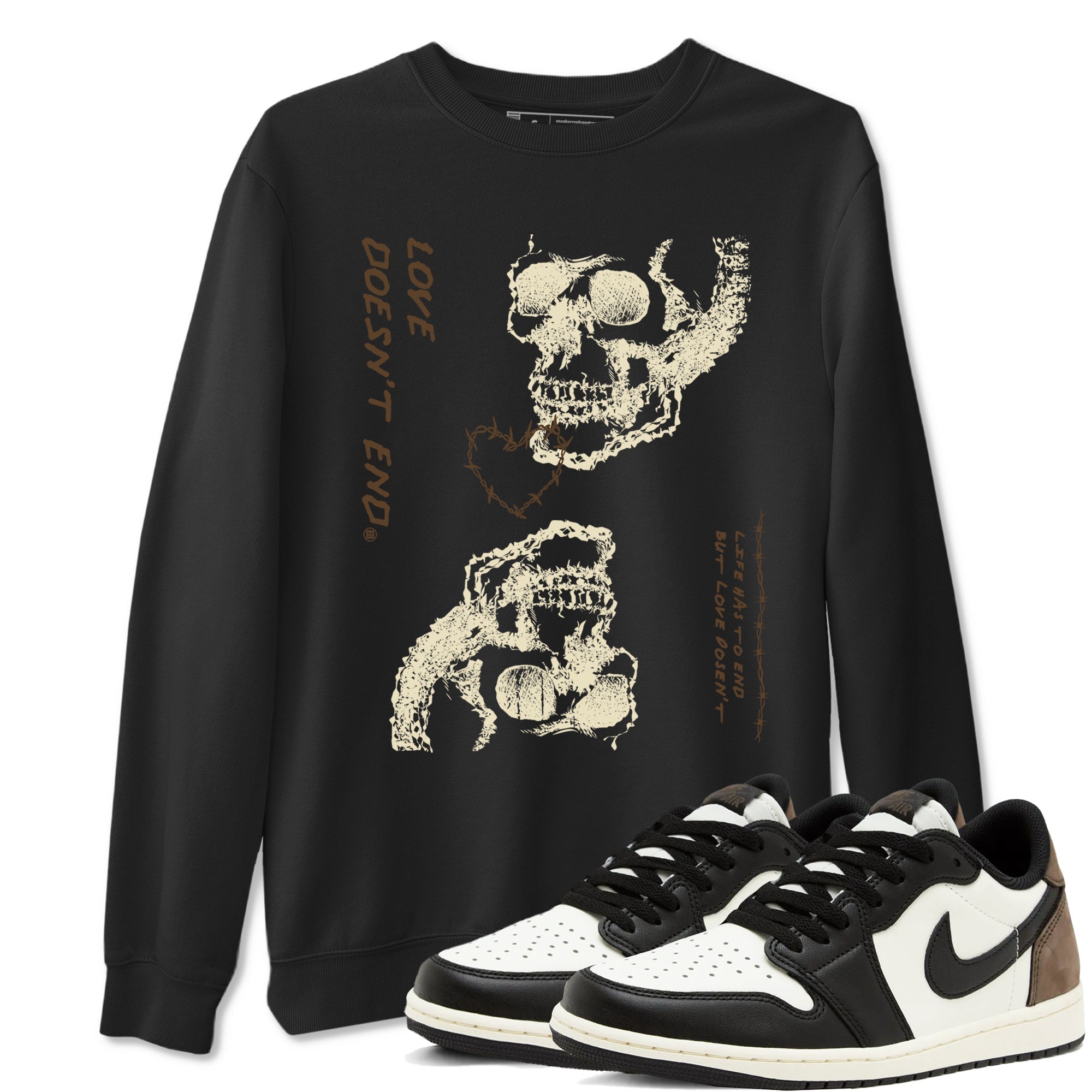 Love Doesn't End snkmatch Tees - Air Jordan 1 Mocha